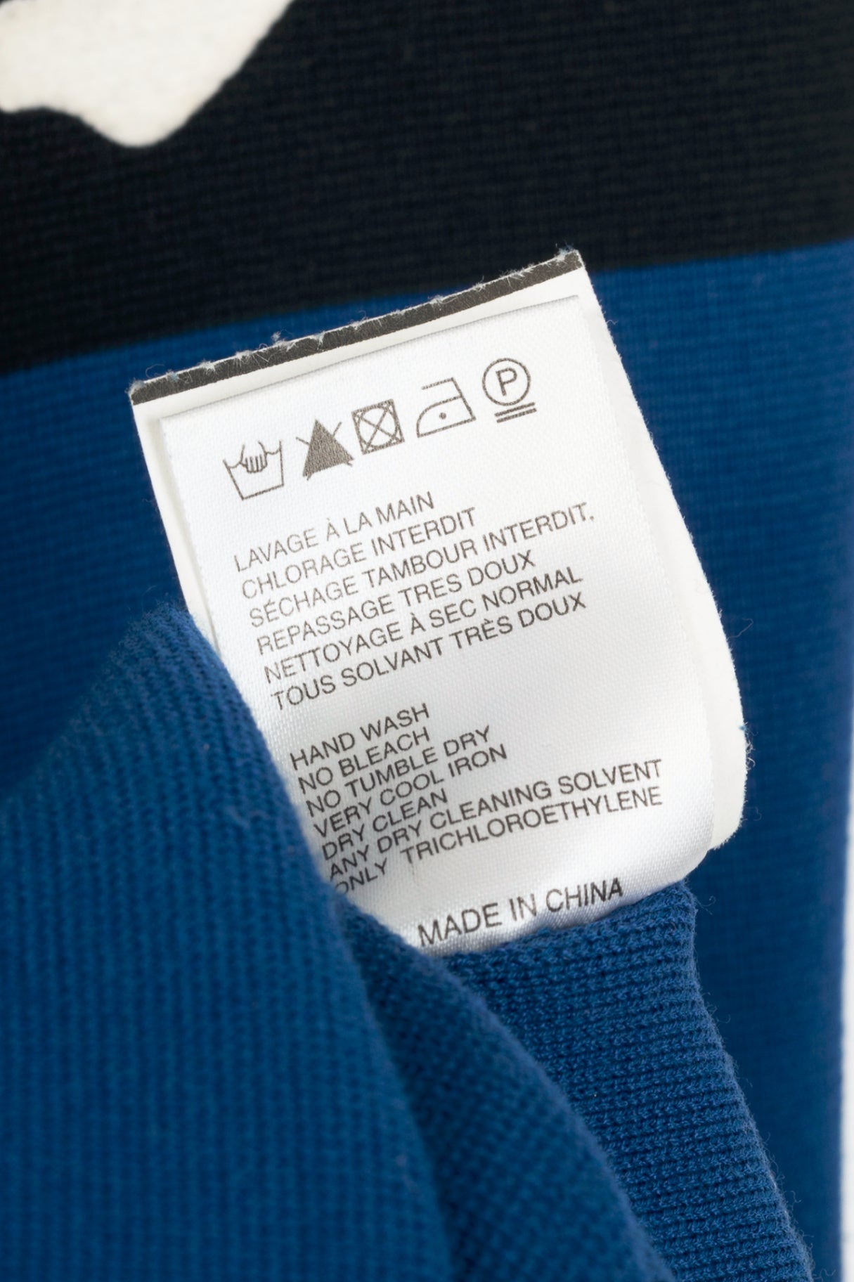 Carven SS15 Blue Cotton-Knit Flocked-Logo Mini Dress