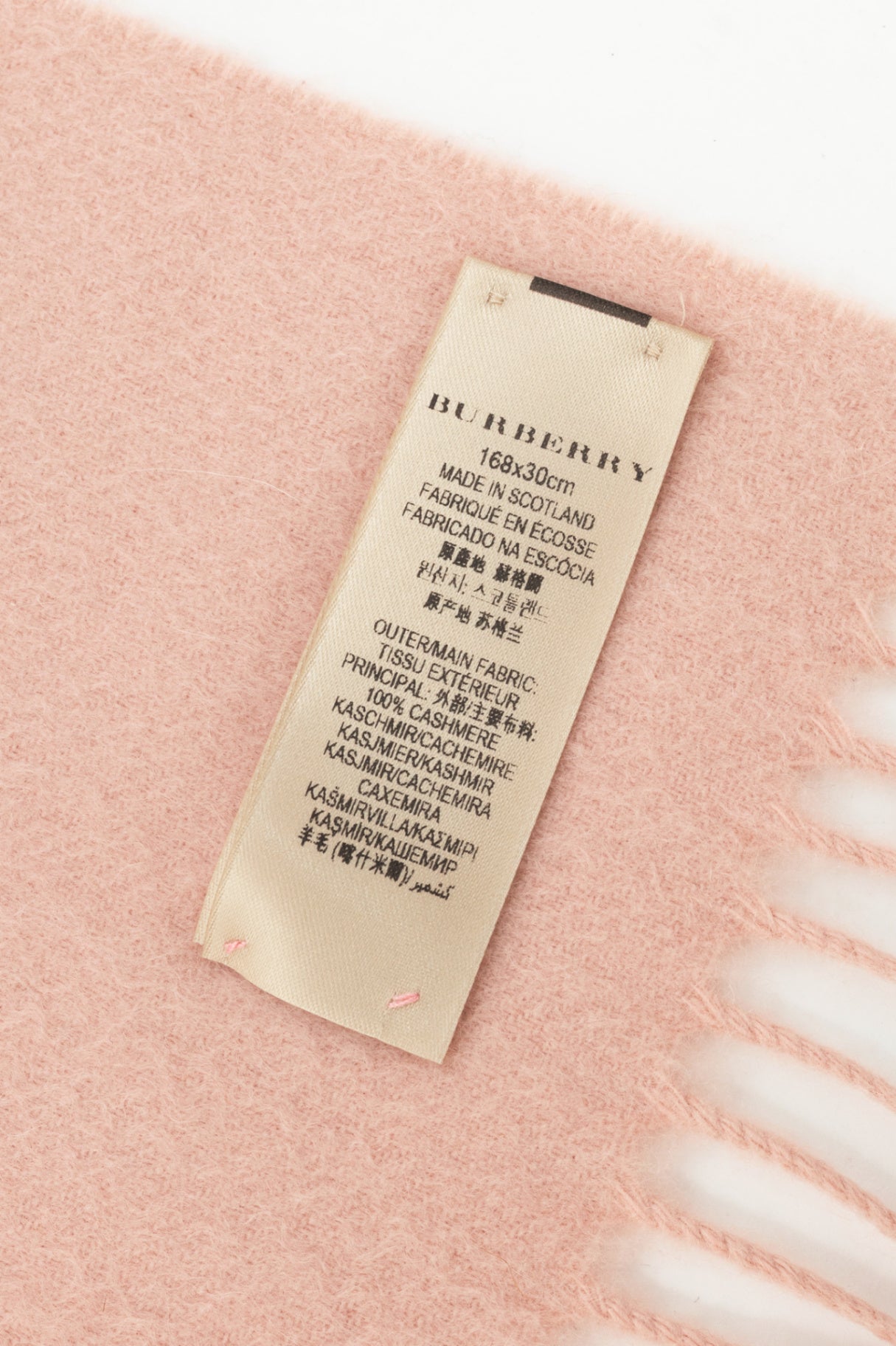 Burberry pink cashmere scarf