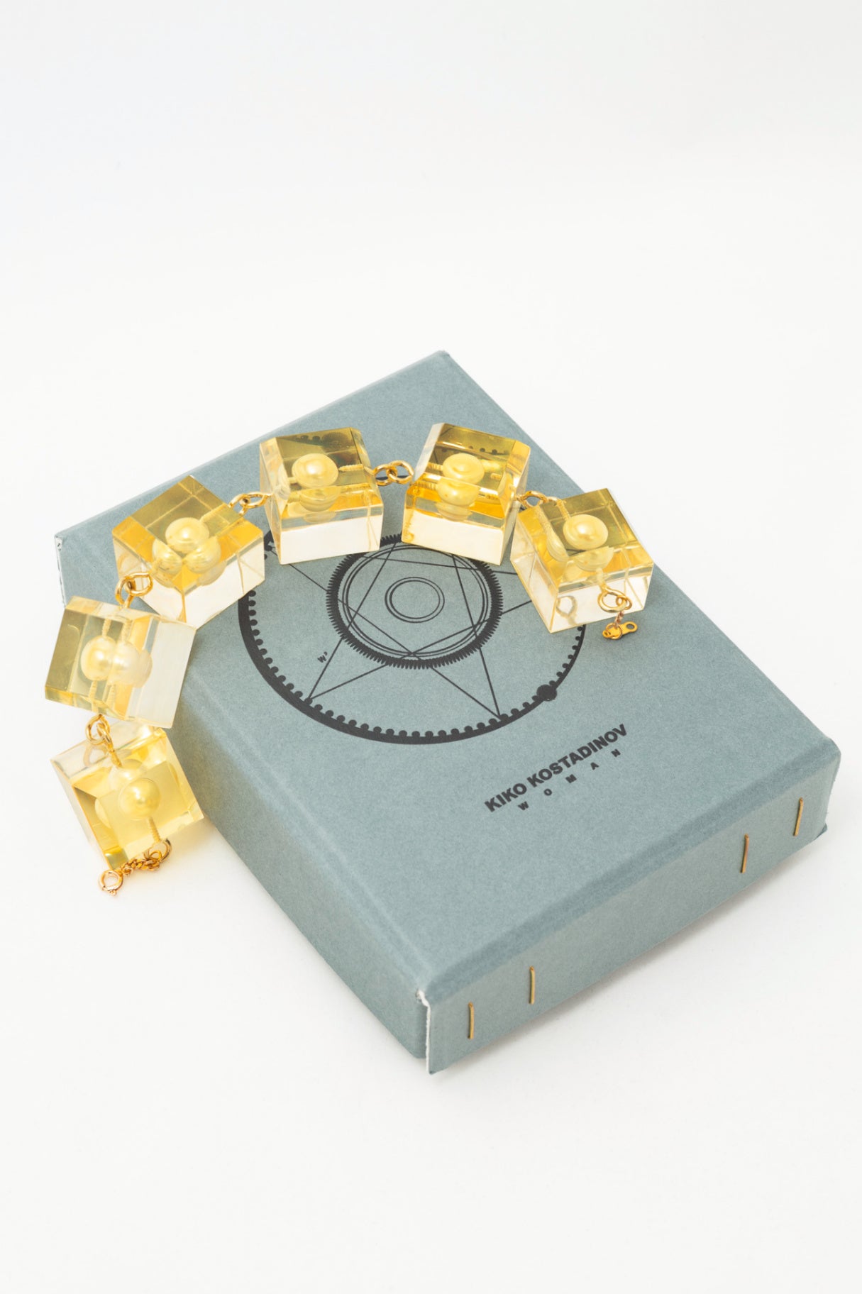 Kiko Kostadinov SSENSE Exclusive Gold Pearl Cubist Bracelet