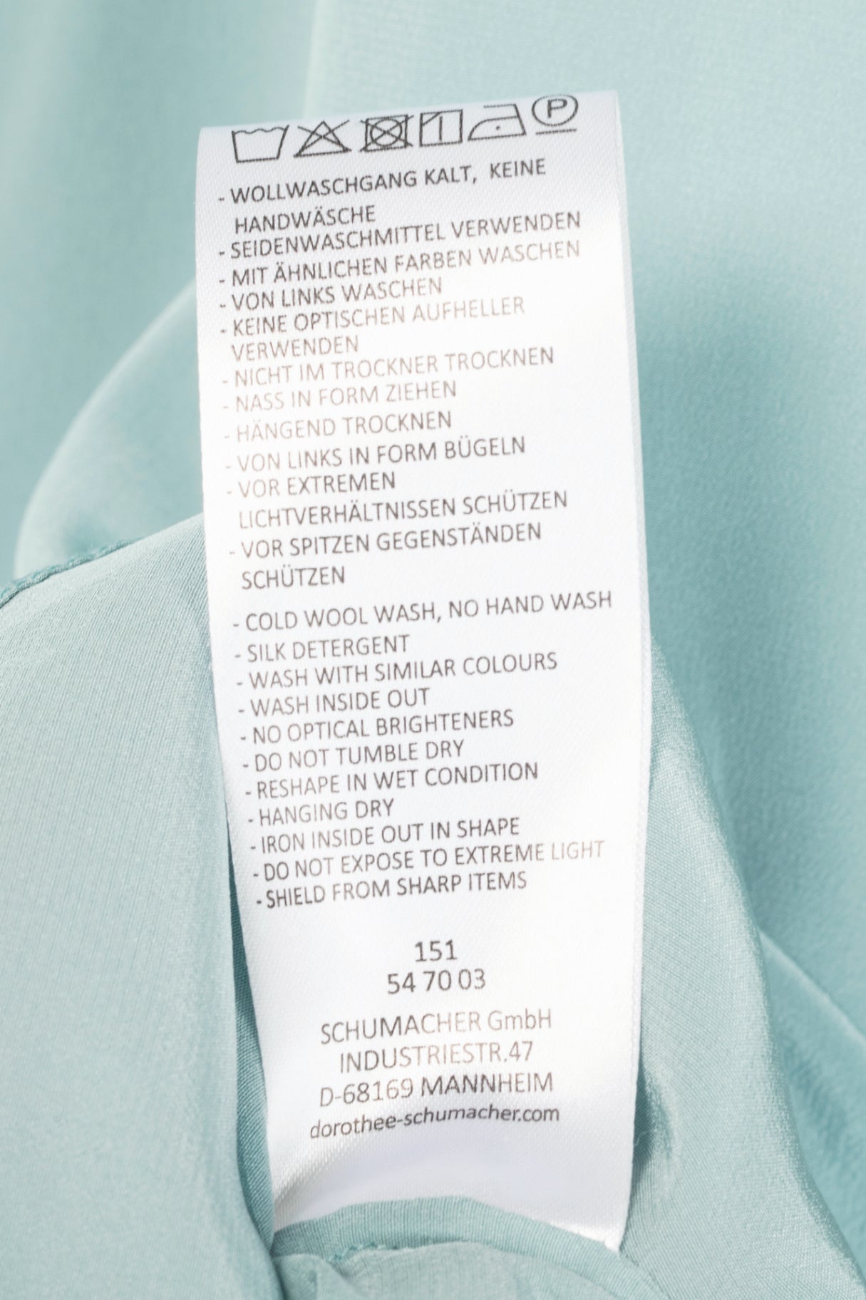 Dorothee Schumacher Blue Silk Crepe de Chine Layered Blouse