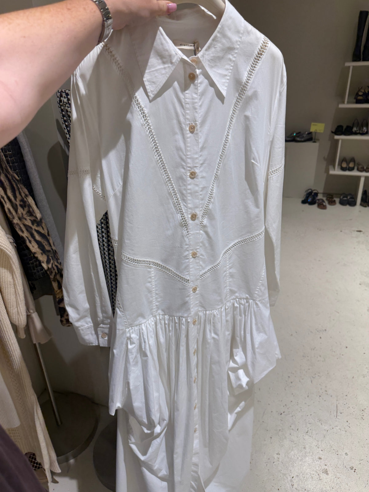 White Button Up Ritual Dress
