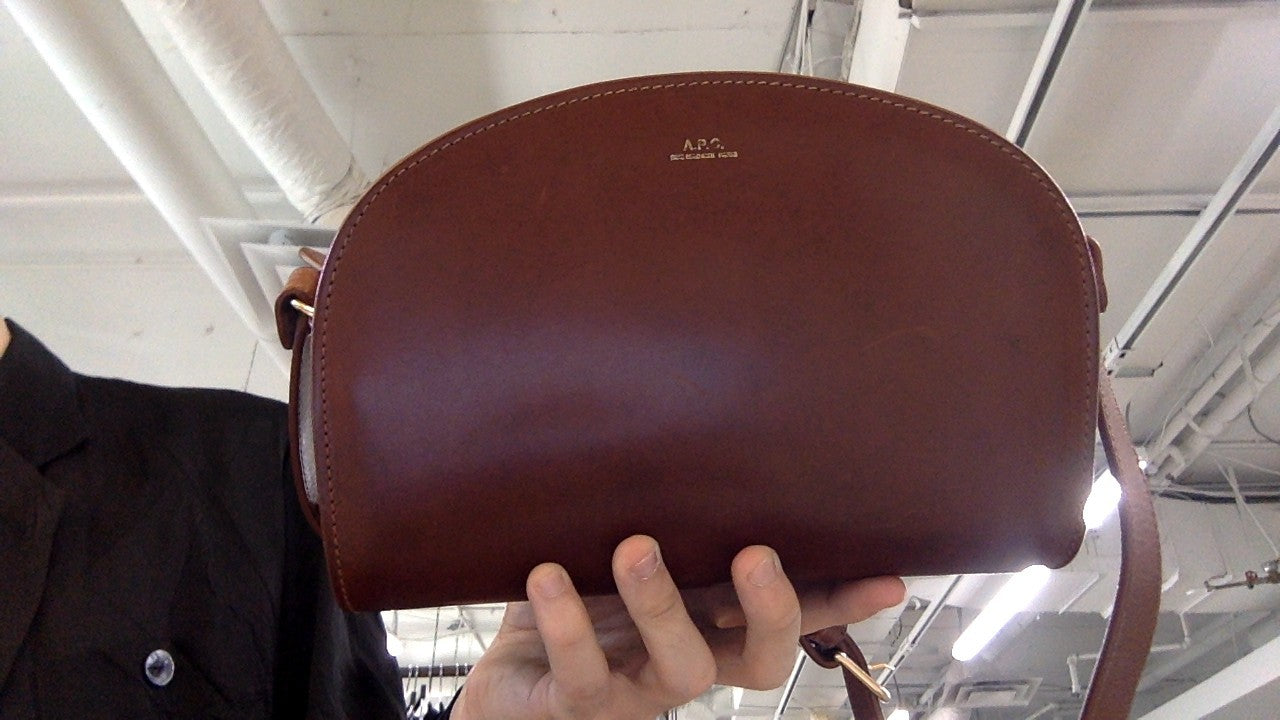 A.P.C. Brown leather shoulder bag