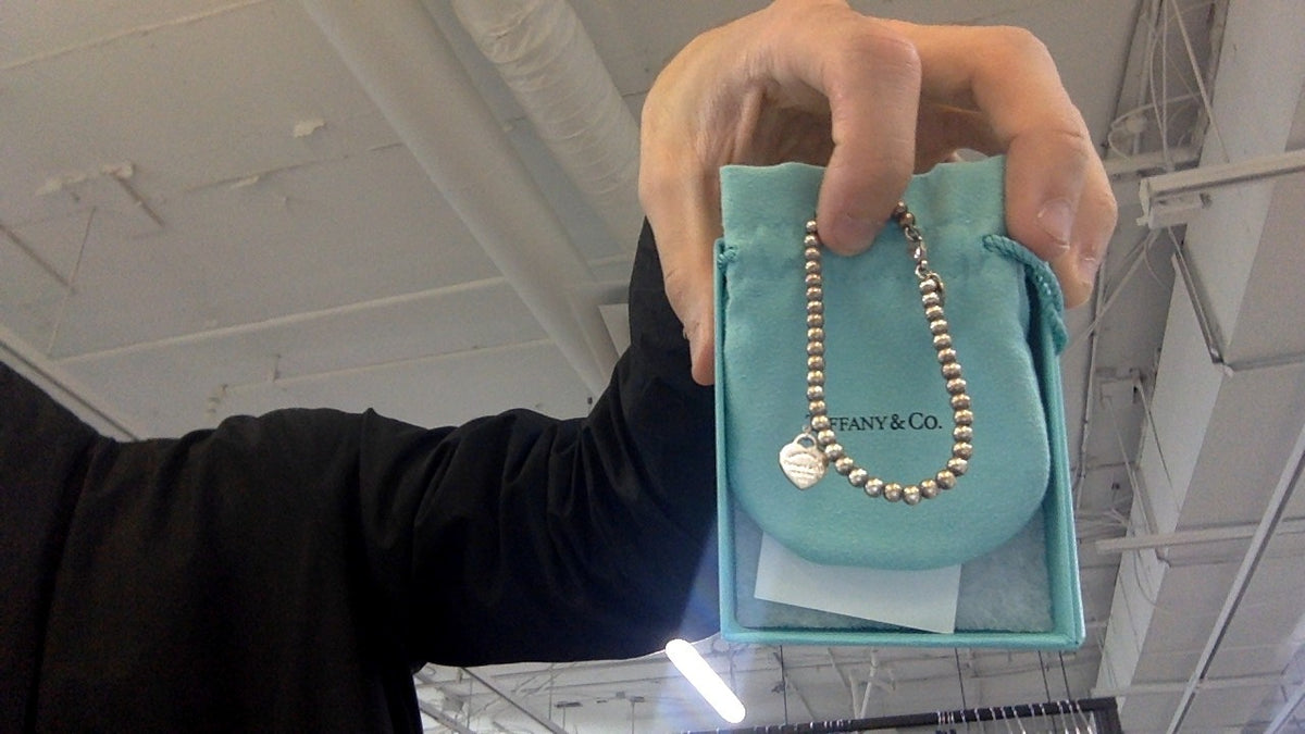 Tiffany & Co. ball bracelet w/ heart charm