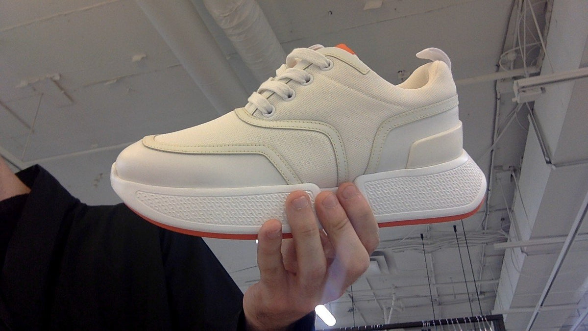 Hermes White platform sneaker