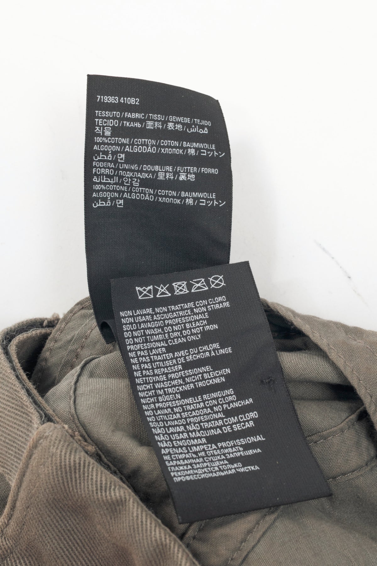 Balenciaga Political Campaign Smoke Grey Embroidered Distressed Cap