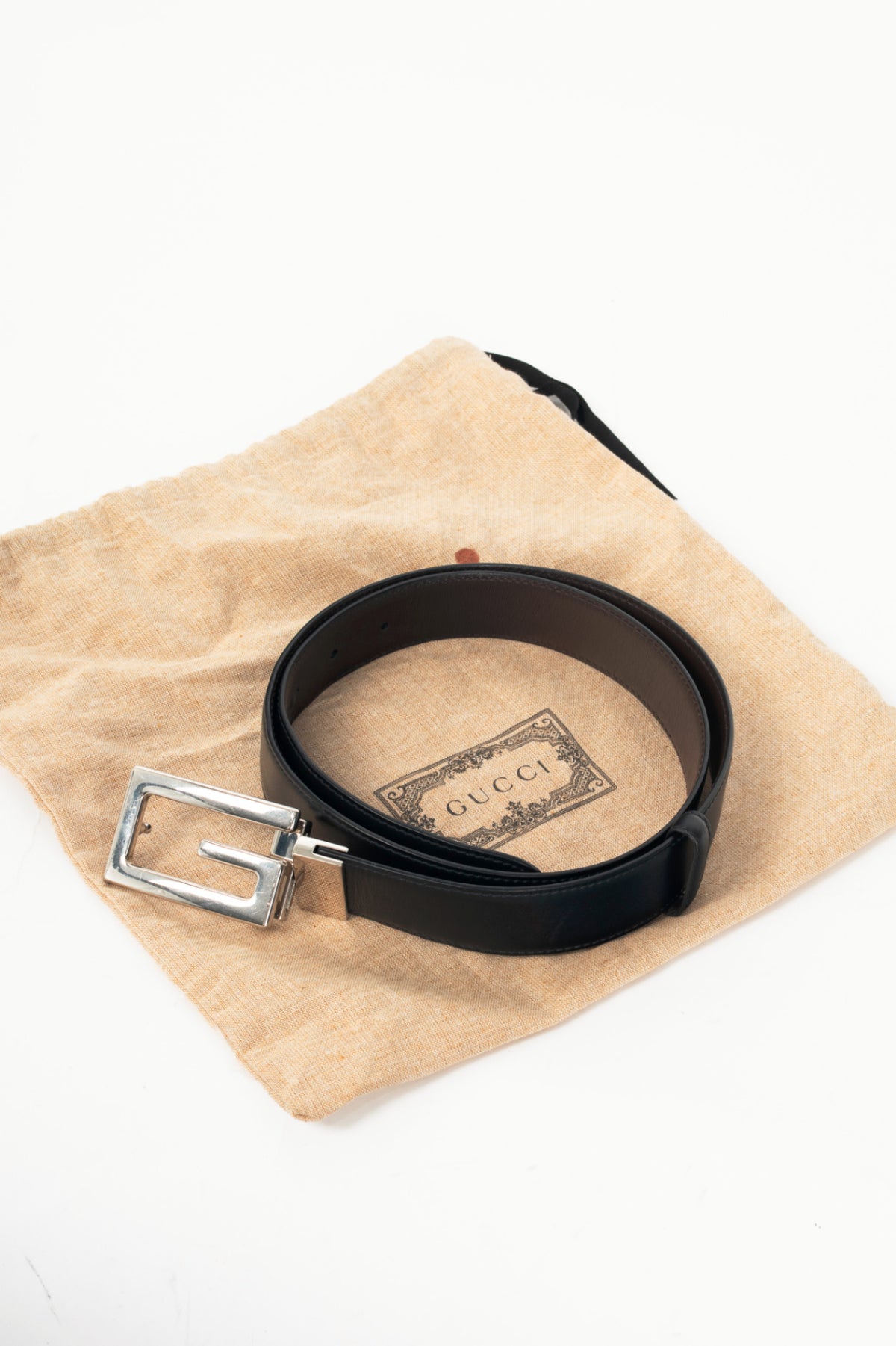 Gucci Reversible Black & Brown Leather Square-G Belt