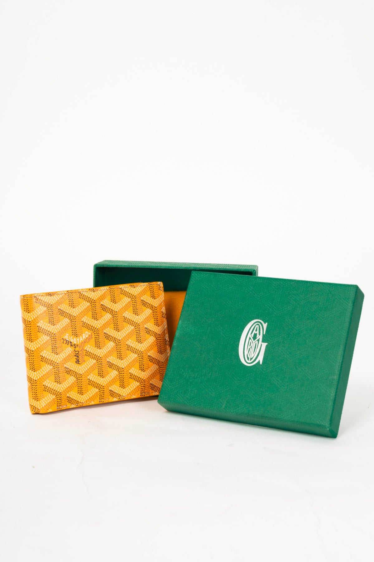 Goyard Victoire Yellow Goyardine Canvas Compact Wallet