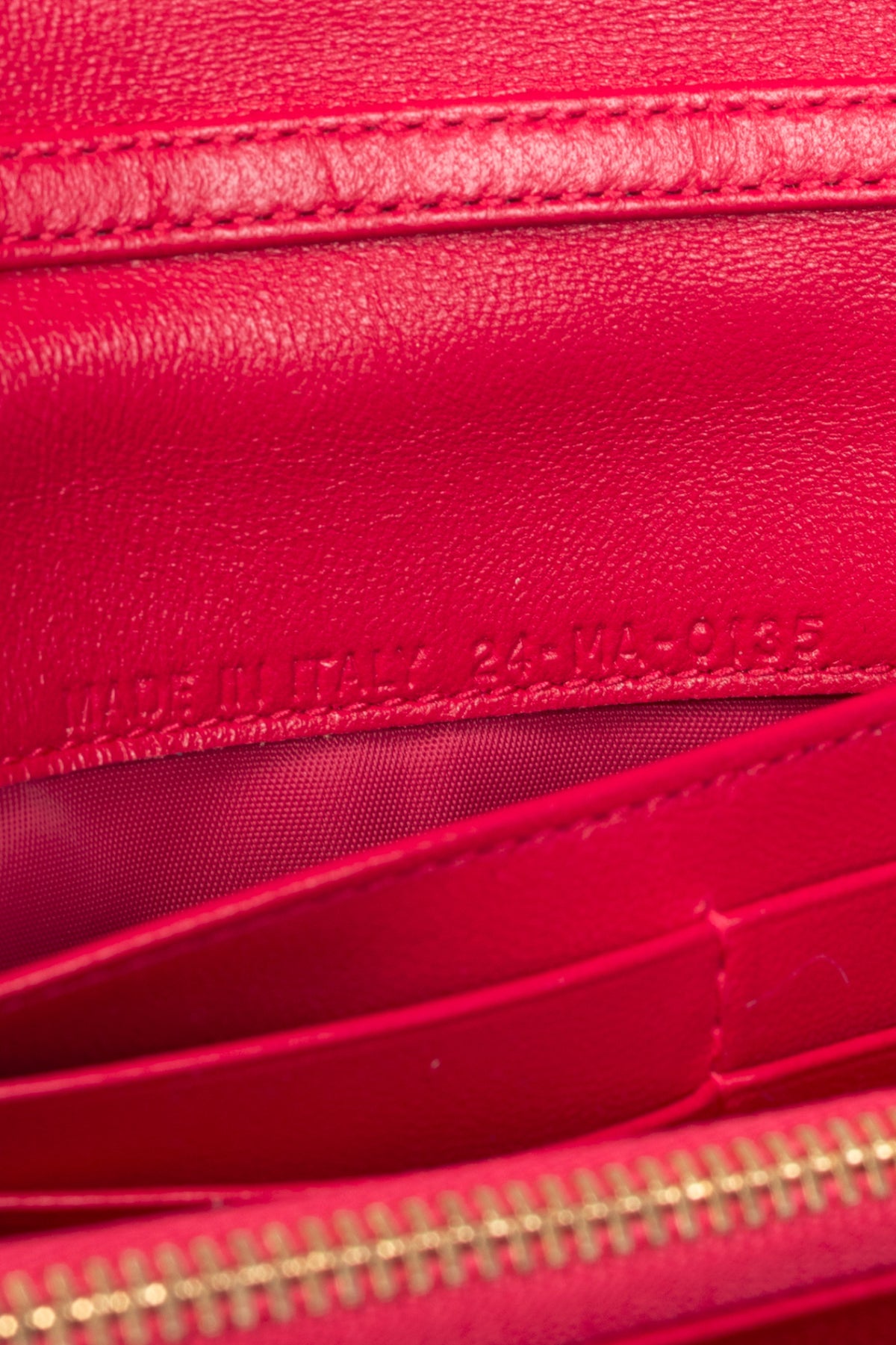 Dior magenta cannage wallet