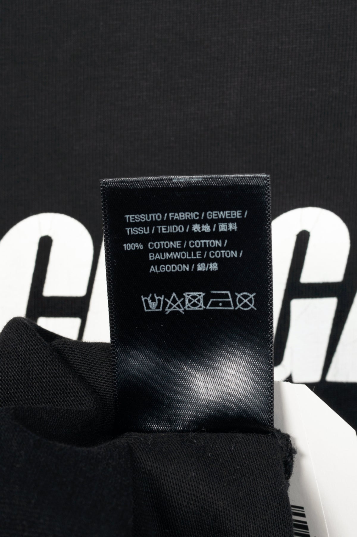 Balenciaga Black ripped logo tee
