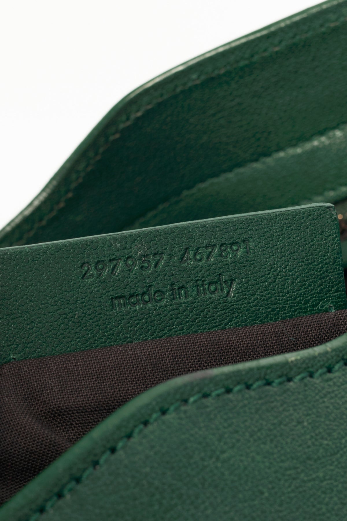 Yves Saint Laurent Cabas Chyc Green Leather Tote