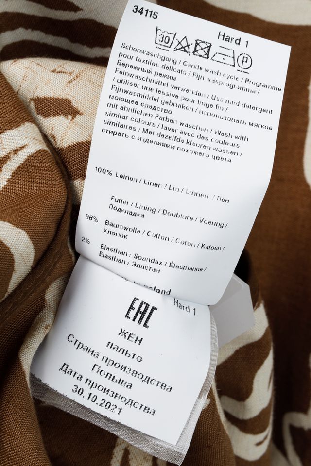Annette Gortz SS/22 Hard Brown Linen Floral Duster Coat