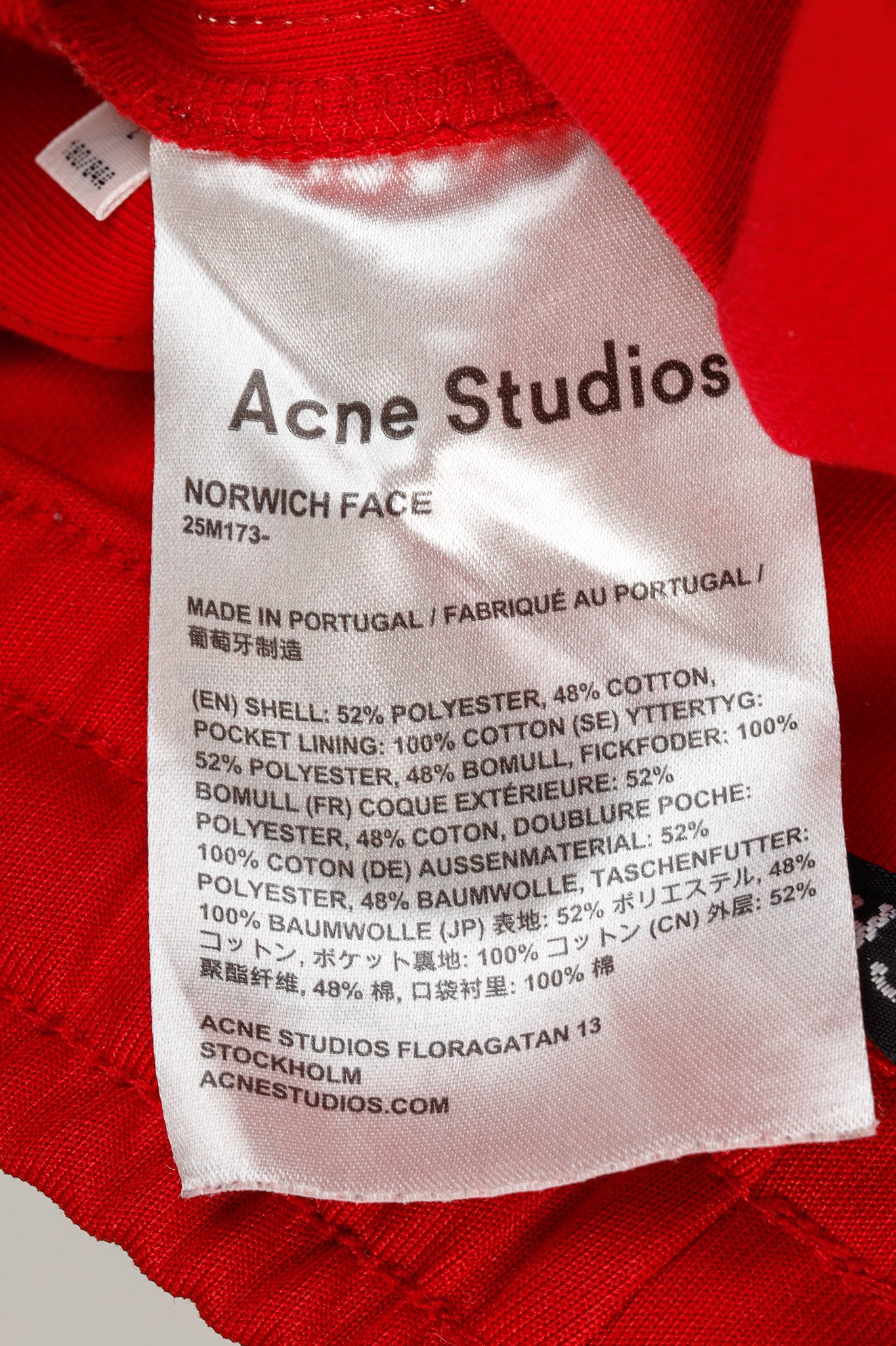 Acne Studios Norwich Face Red Jersey Taped Track Pants