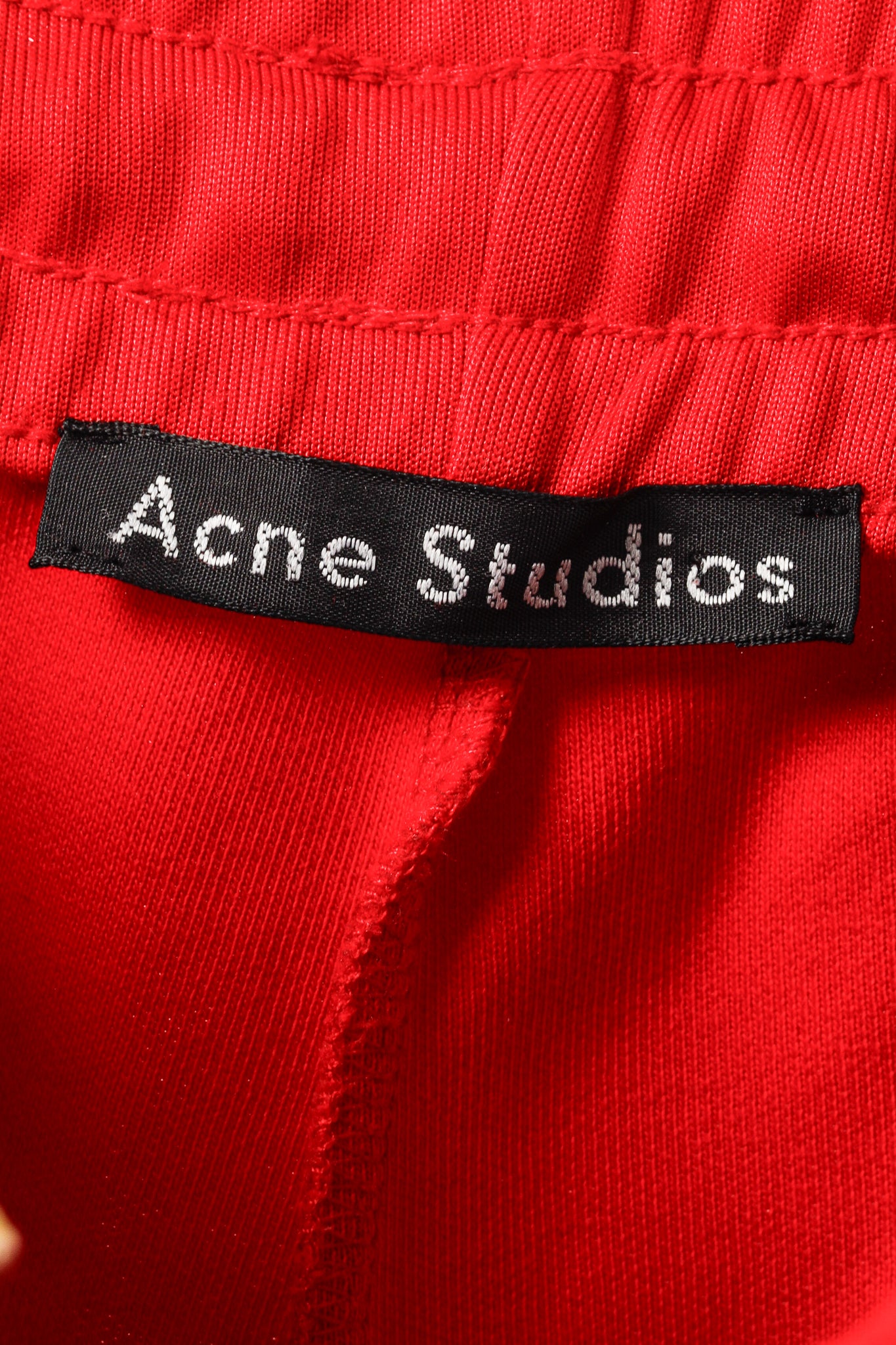 Acne Studios Norwich Face Red Jersey Taped Track Pants