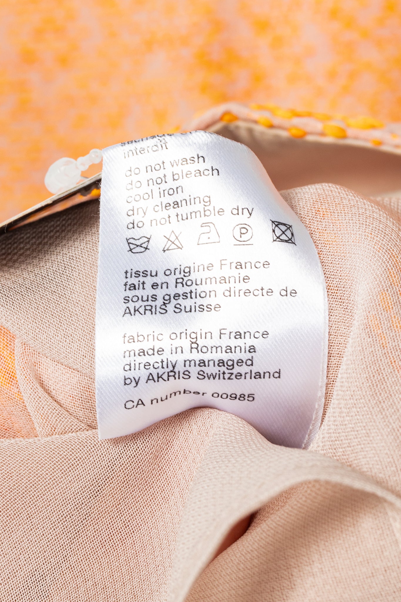 Akris Punto Electric Orange Pebble Cotton Taffeta Zip Flared Dress