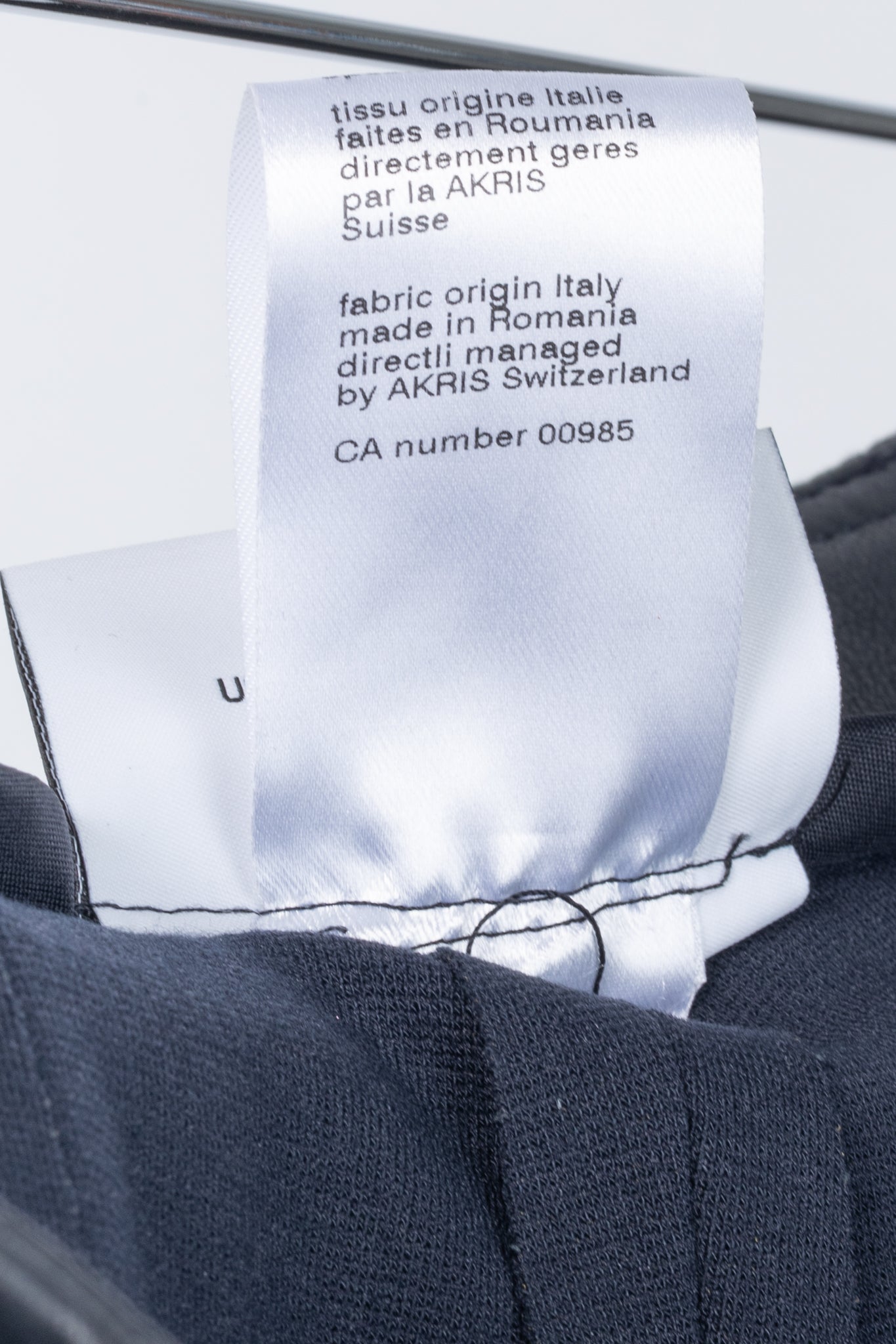 Akris Punto Navy Leather & Ponte Combo Leggings