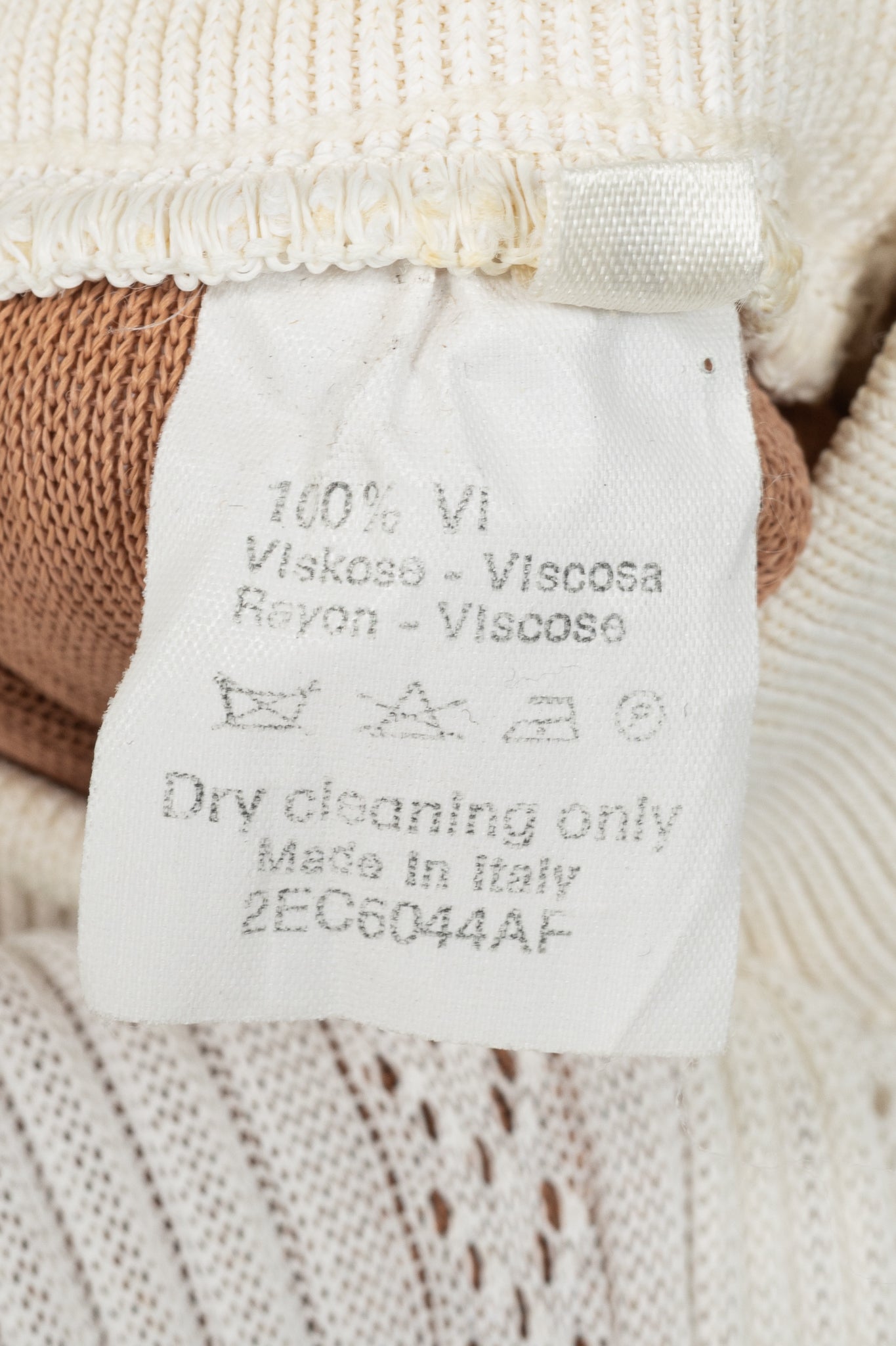 Alaia Cream Pointelle Ribbed Knit Mini Skirt