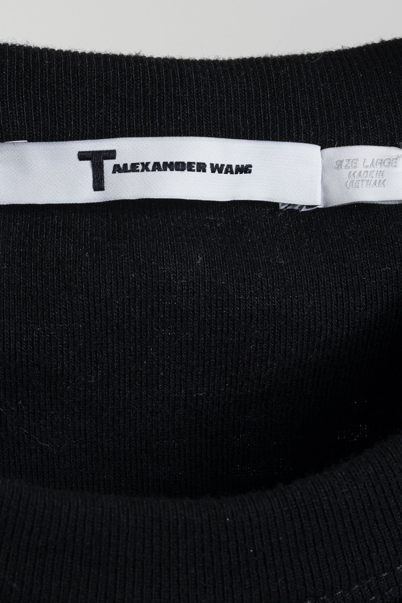T by Alexander Wang PF/16 Black Stretch Jacquard Tank Top