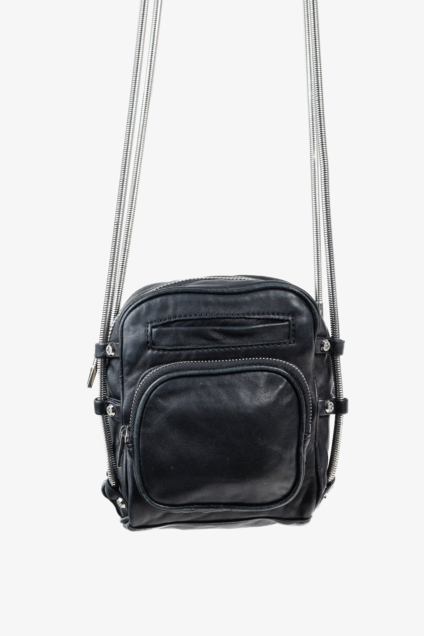 Alexander Wang Mini Brenda Black Leather Crossbody Bag