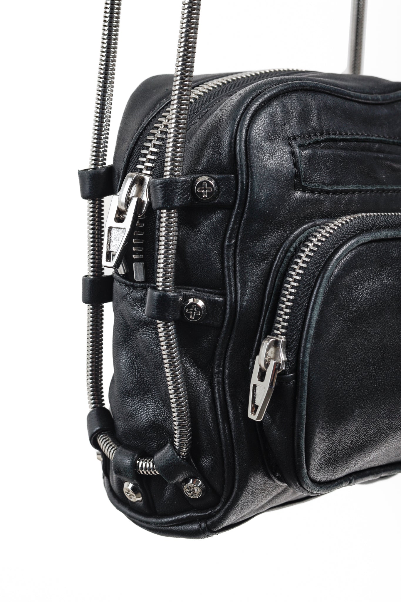 Alexander Wang Mini Brenda Black Leather Crossbody Bag