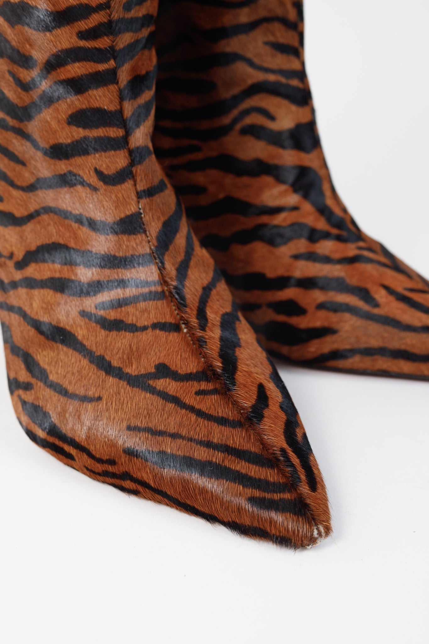 Alexandre Birman Kyra Brown Haircalf Zebra Knee-High Boots