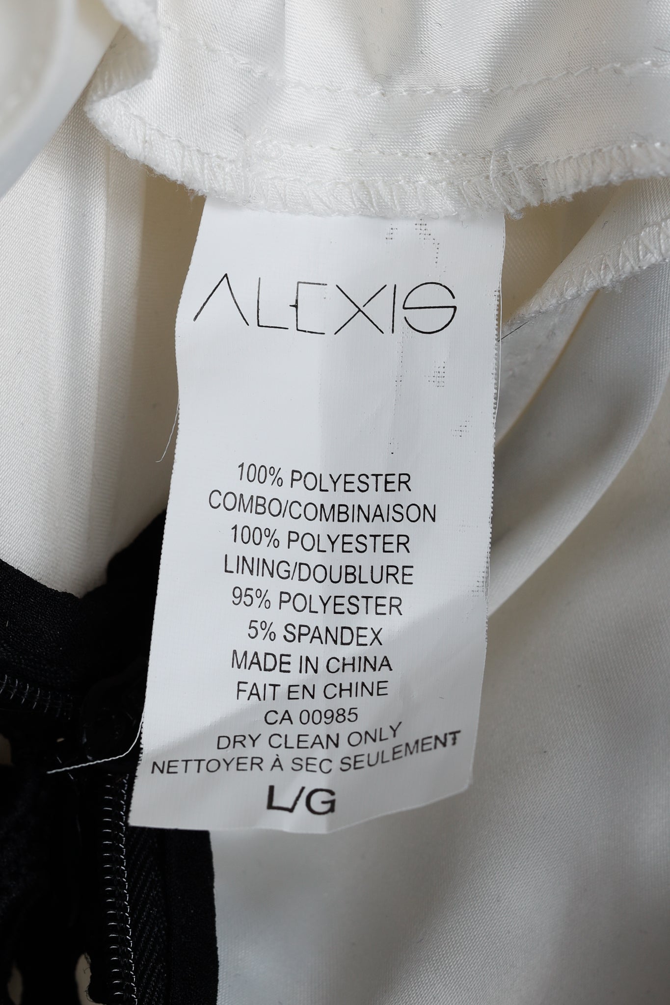 Alexis Cinthia Black & White Embroidered Round Eyelets Fringe Dress