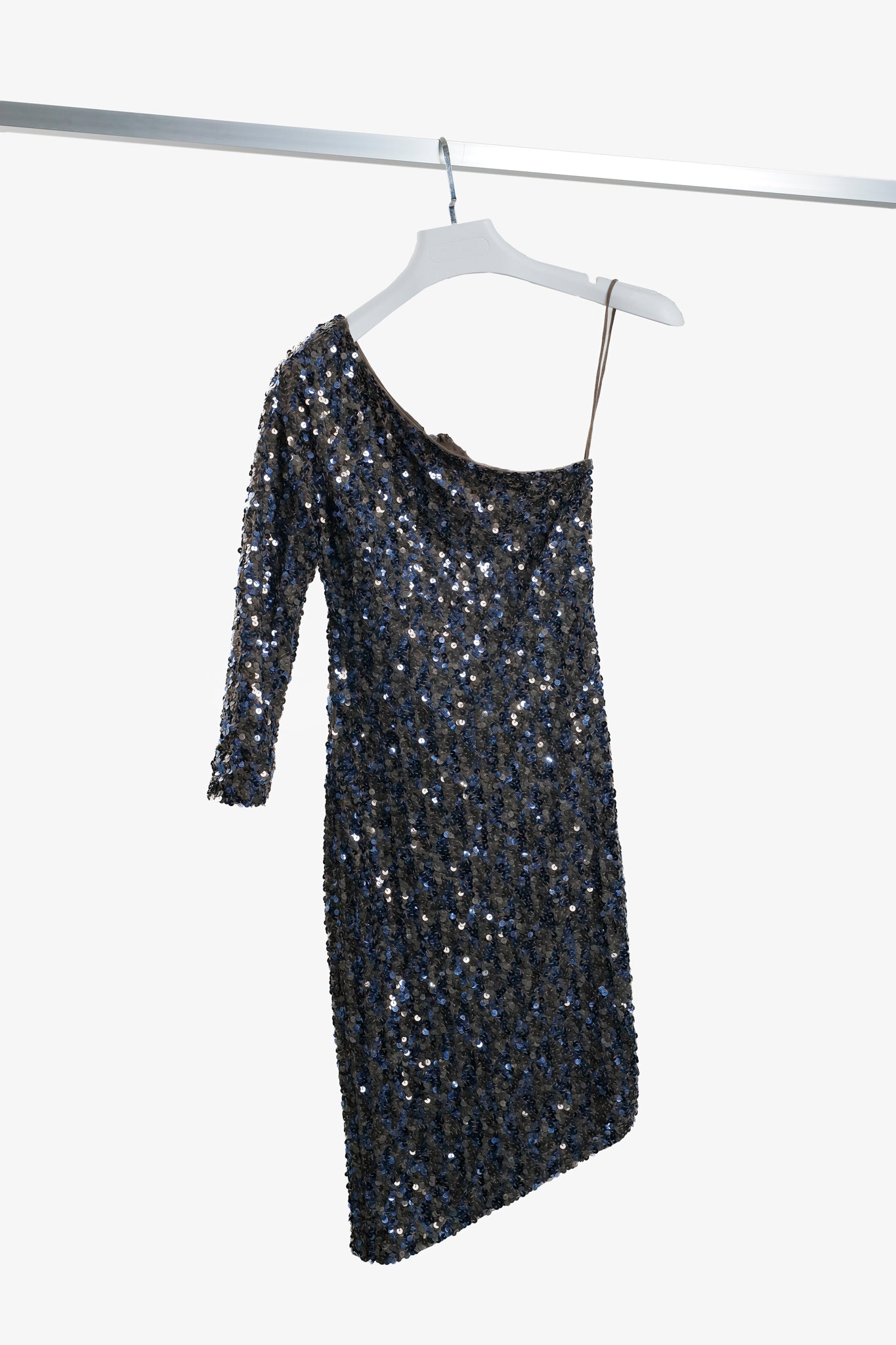 olivia one shoulder sequin dress Alice + Olivia One Shoulder Sequin Dress L 10 US