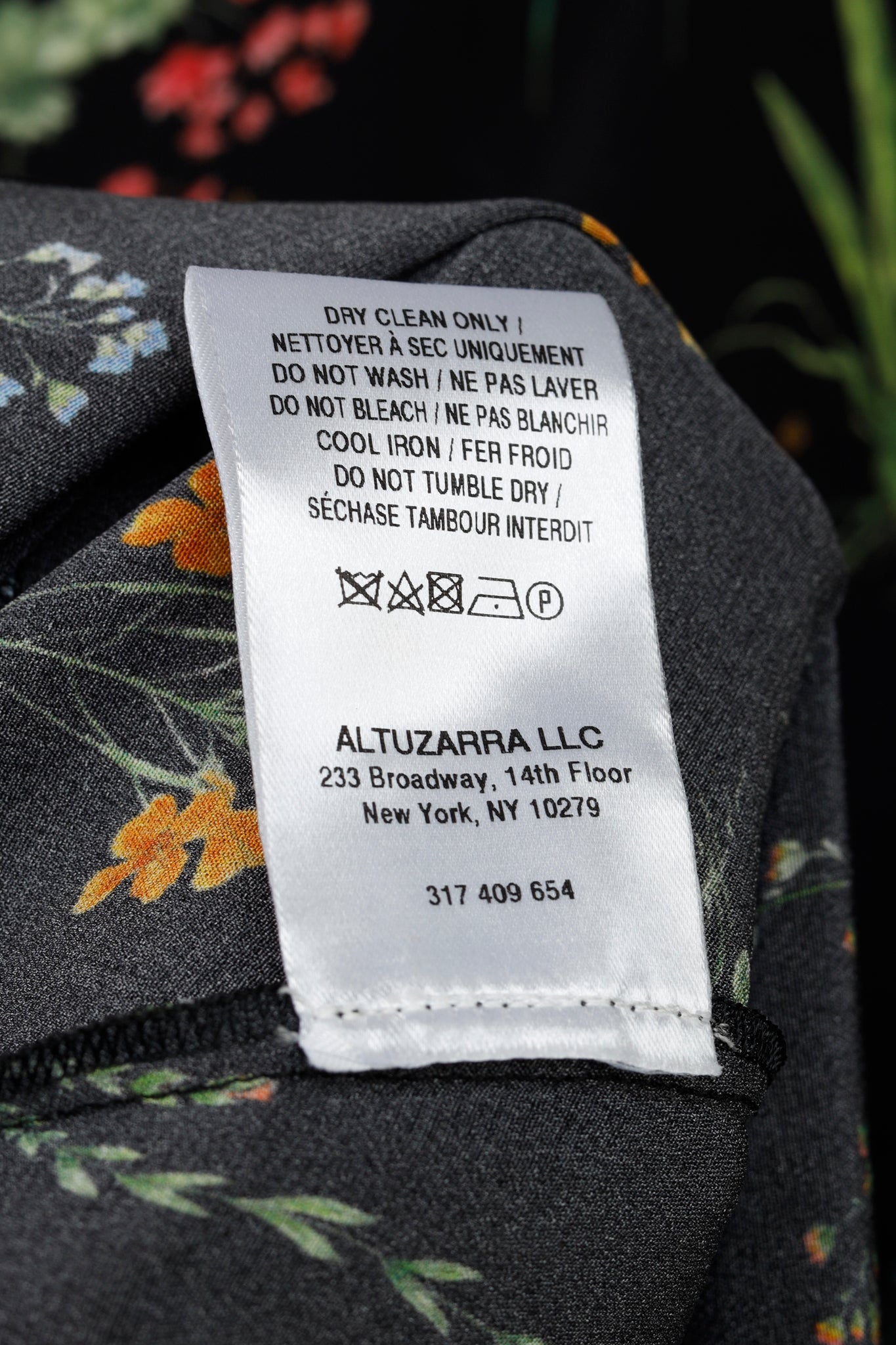 Altuzarra PF/17 Christina Black Floral Top