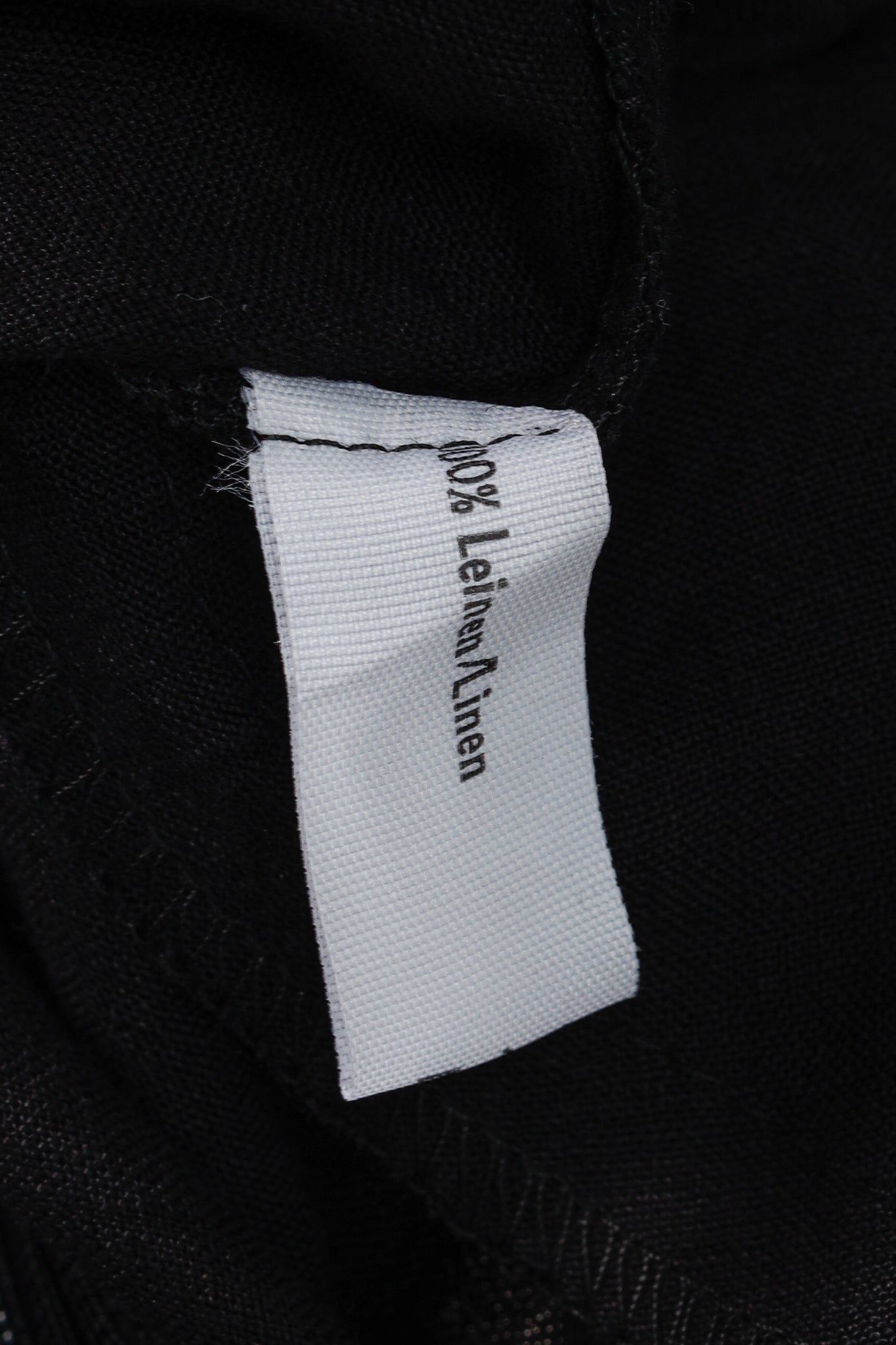 Anett Rostel Black Linen Wide-Leg Pants