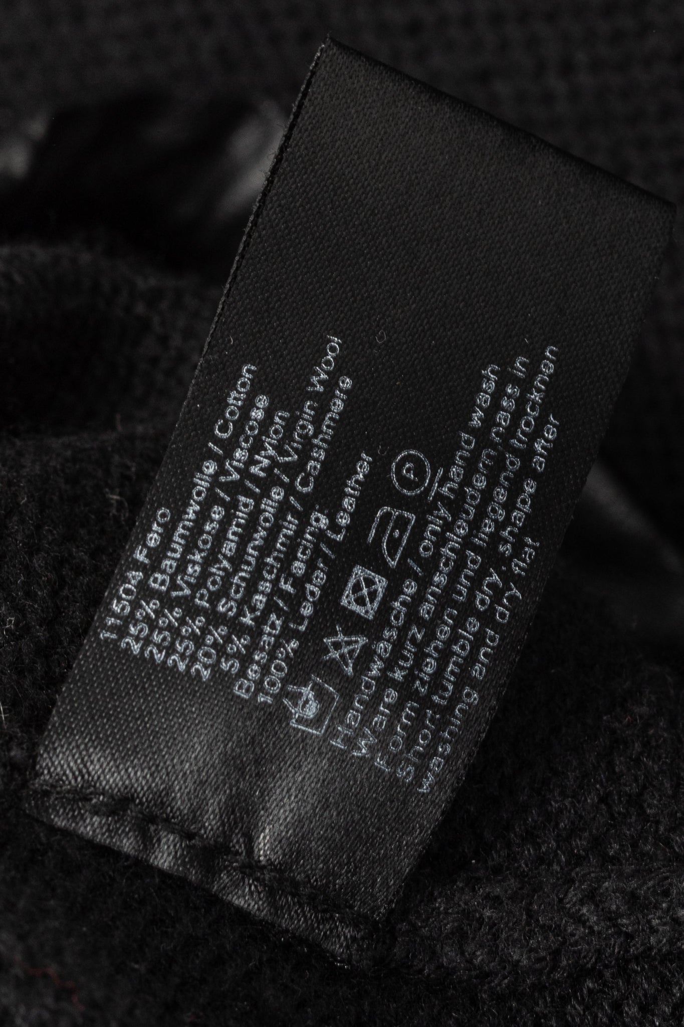 Annette Gortz AW10 Fero Black Cotton & Wool Leather-Trim Sweater