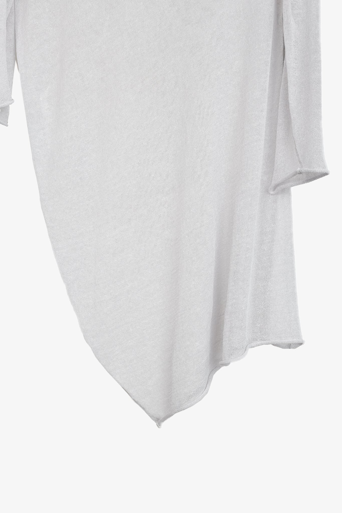 Annette Gortz Light-Grey Mesh-Knit Asymmetrical Tunic