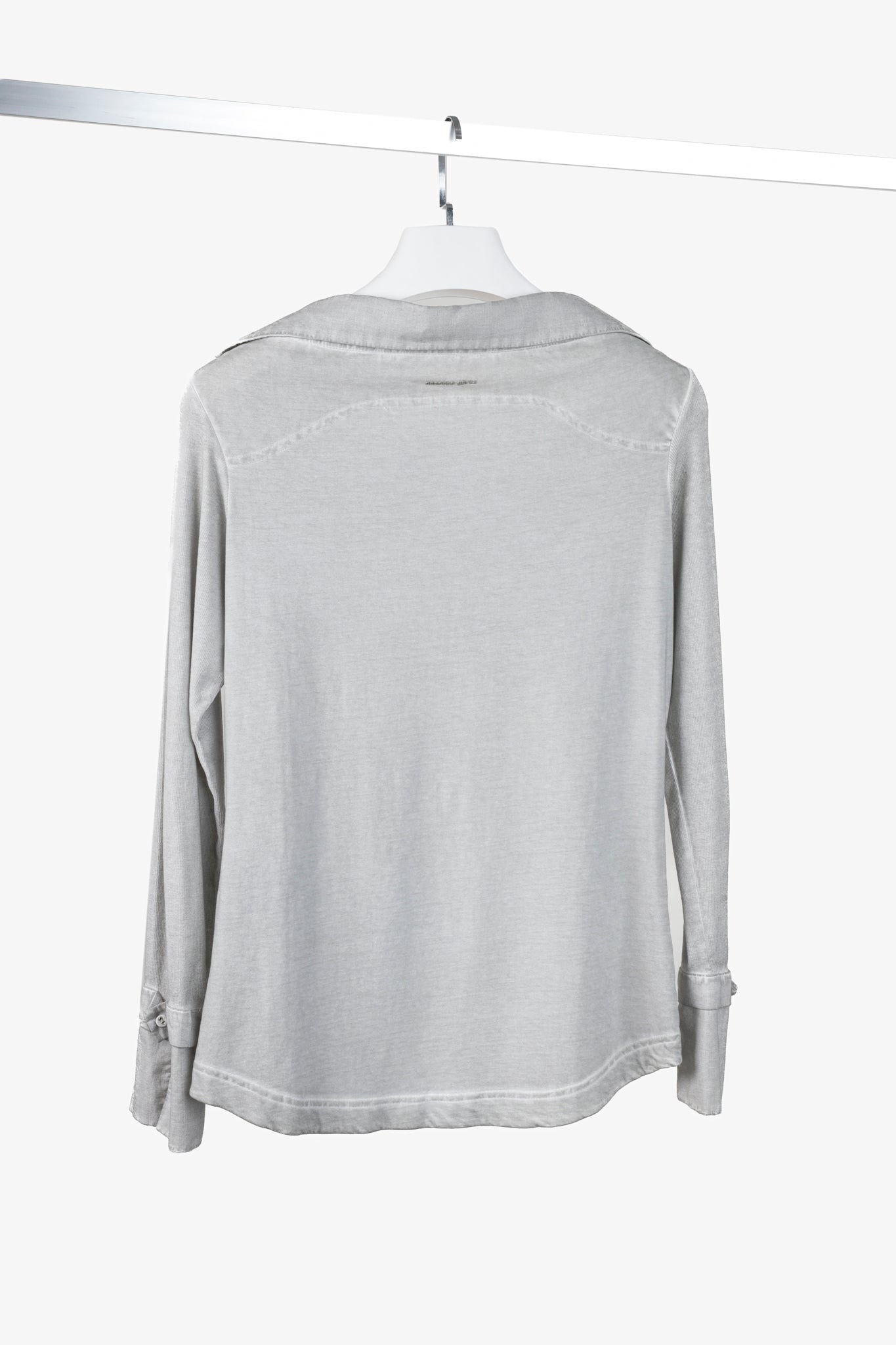 Annette Gortz Grey Combination Pullover Collar and Cuffs Shirt