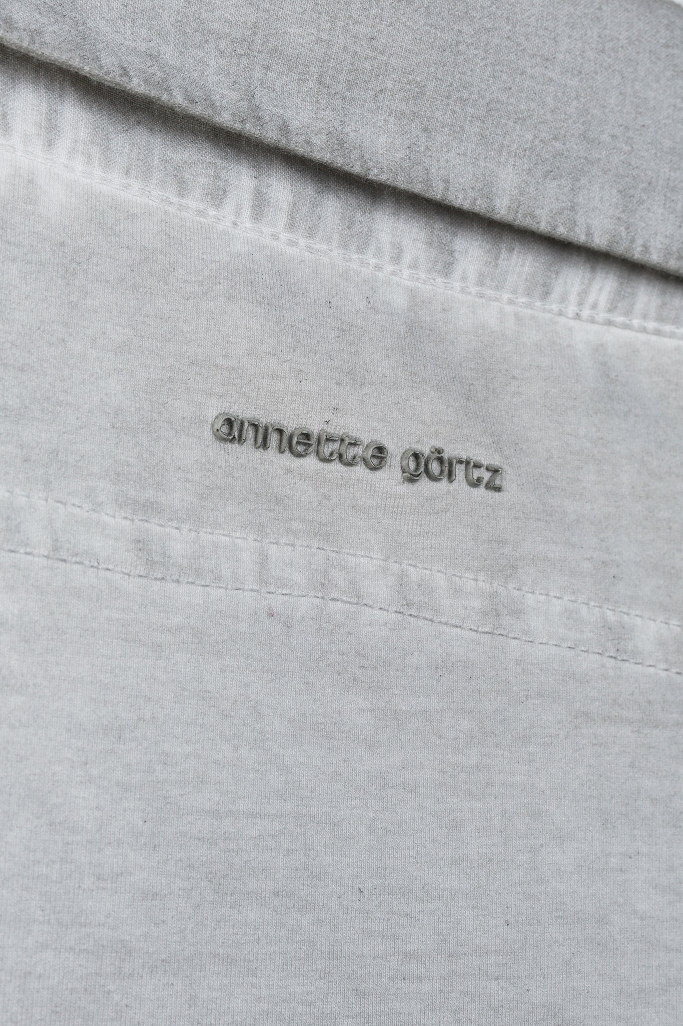 Annette Gortz Grey Combination Pullover Collar and Cuffs Shirt