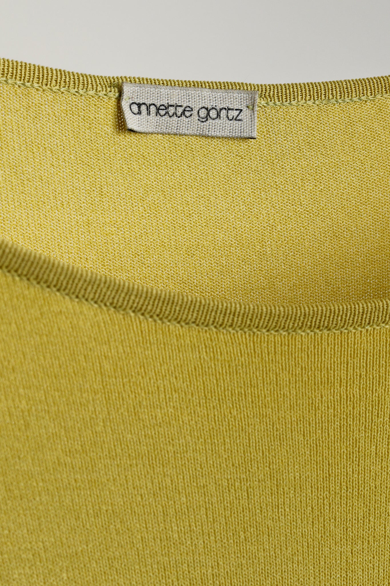 Annette Gortz SS/13 Liam Yellow Cotton-Blend Front-Zip Sweater