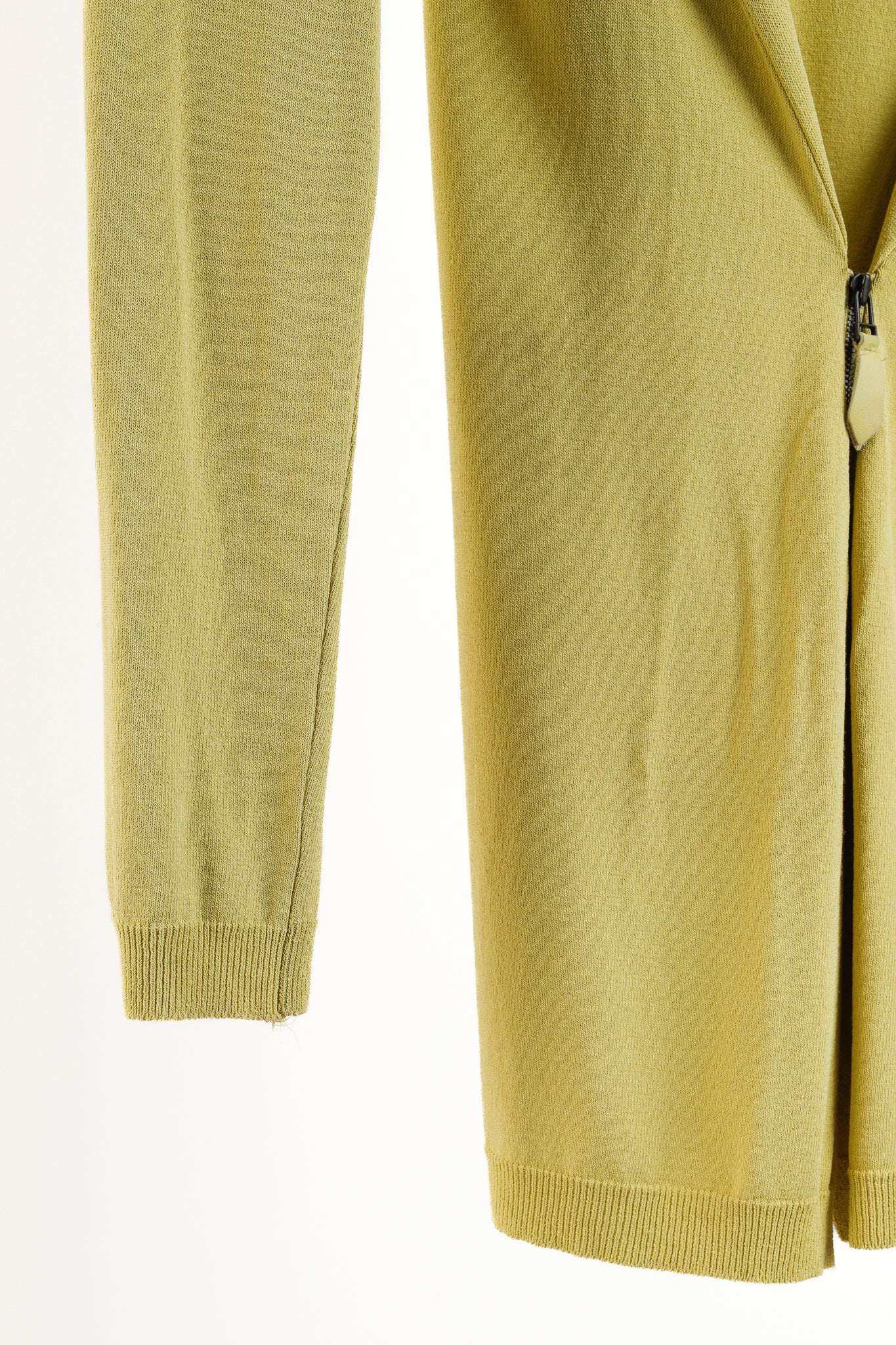 Annette Gortz SS/13 Liam Yellow Cotton-Blend Front-Zip Sweater