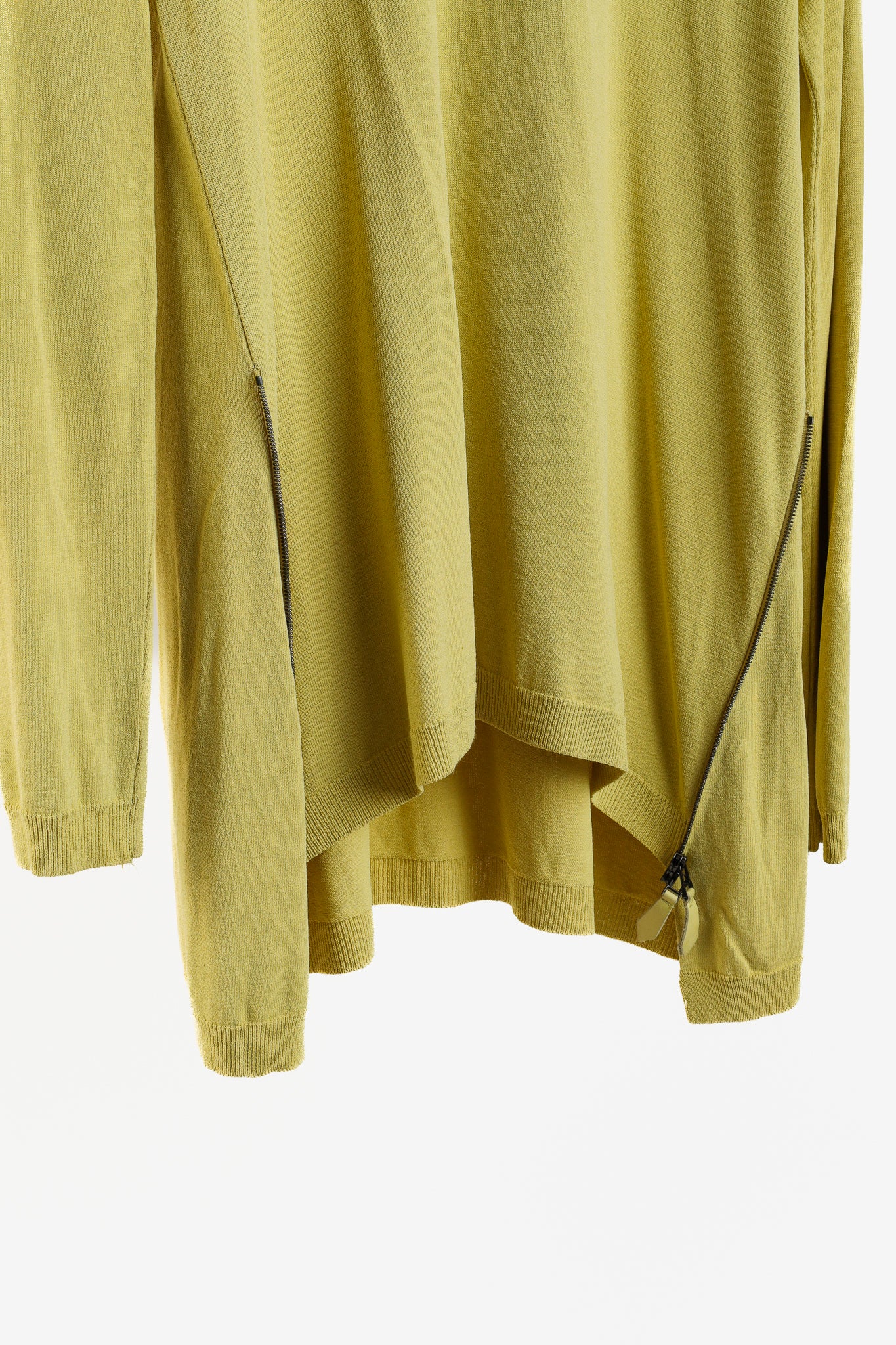 Annette Gortz SS/13 Liam Yellow Cotton-Blend Front-Zip Sweater