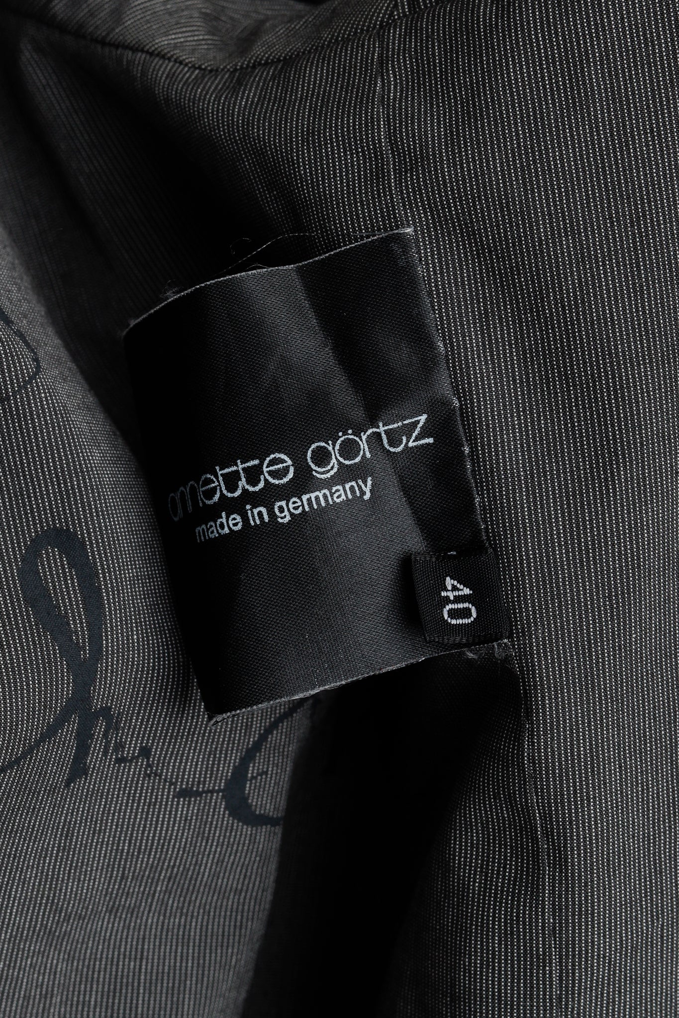 Annette Gortz Artes Black Coated Cotton Concealed Hood Bomber Jacket