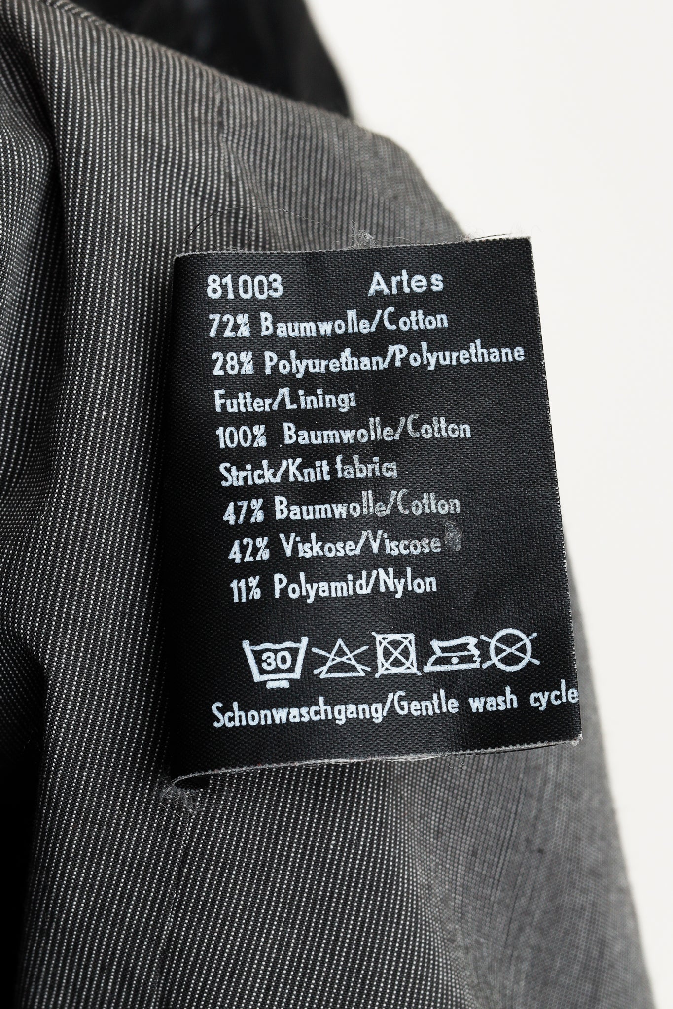 Annette Gortz Artes Black Coated Cotton Concealed Hood Bomber Jacket