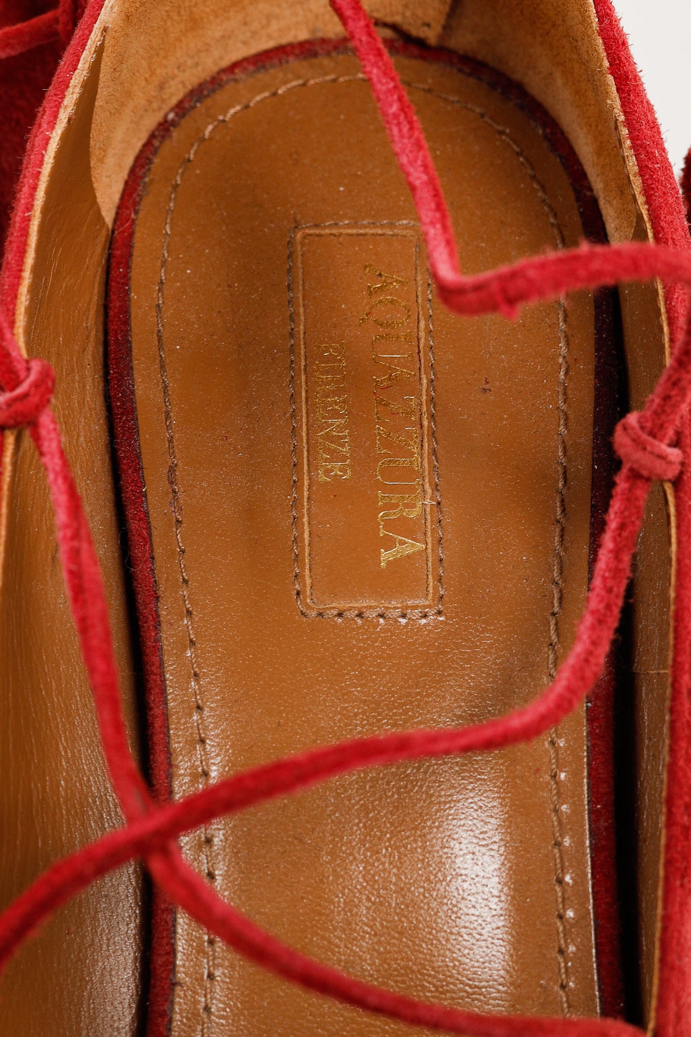 Aquazzura Wild Thing Pomegranate Fringe Lace-Up Block-Heel Pumps