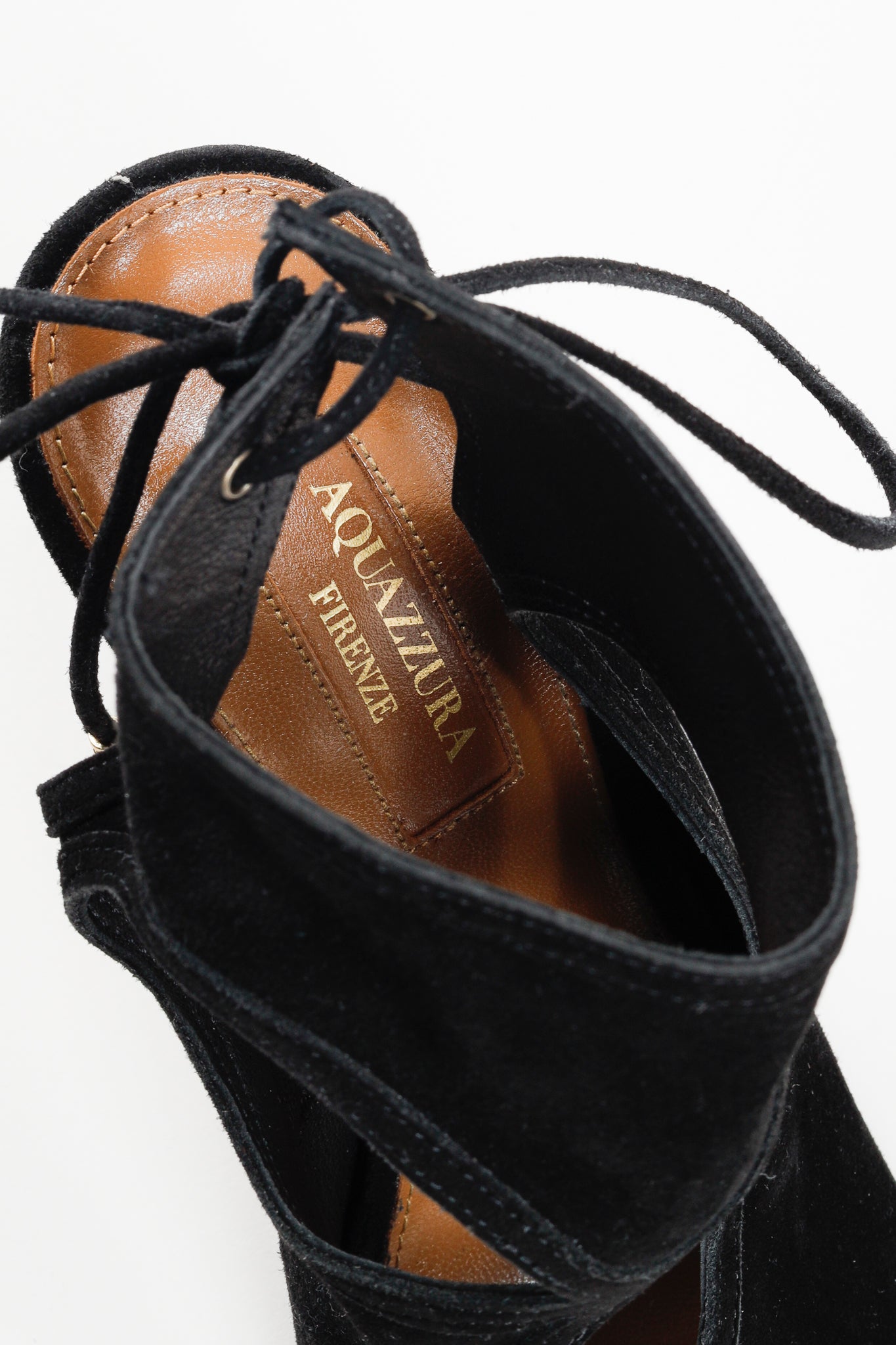 Aquazzura Black Suede Sexy Thing 105 Sandals