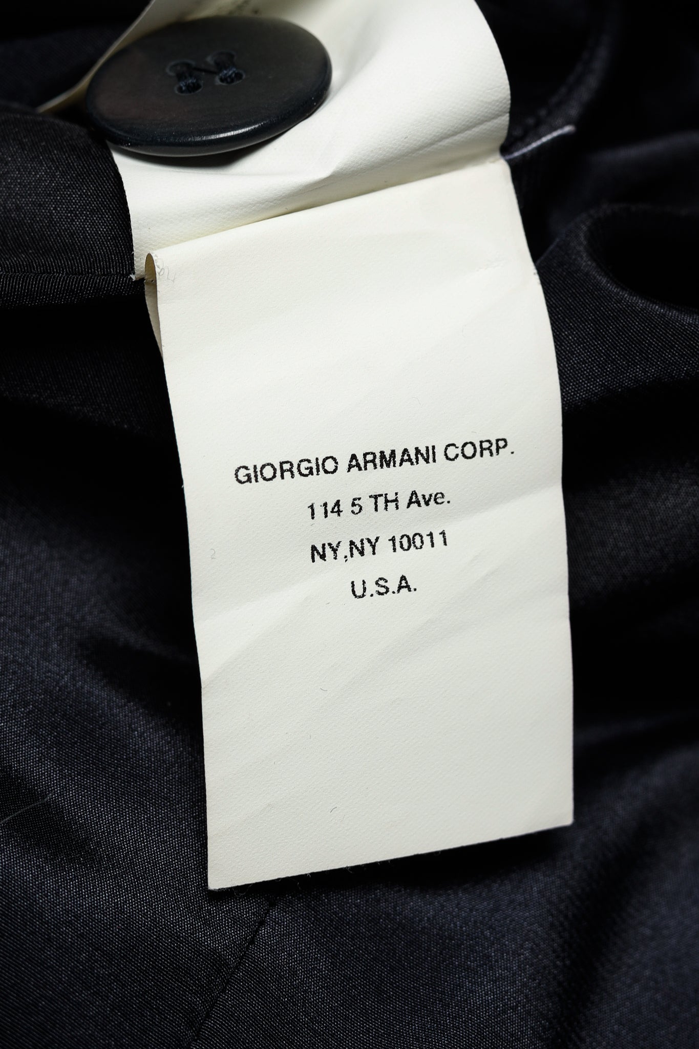Armani Collezioni 2001 Vintage Minimalist Shawl Collar Navy Wool Blazer