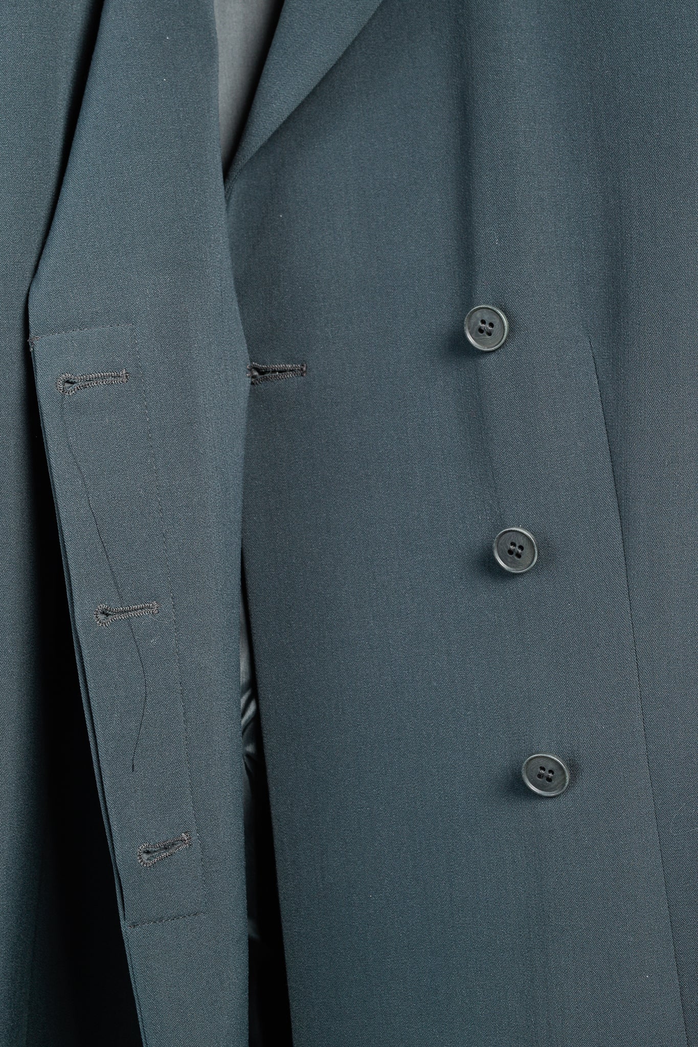 Emporio Armani Minimalist Grey-Green Hidden Button Blazer