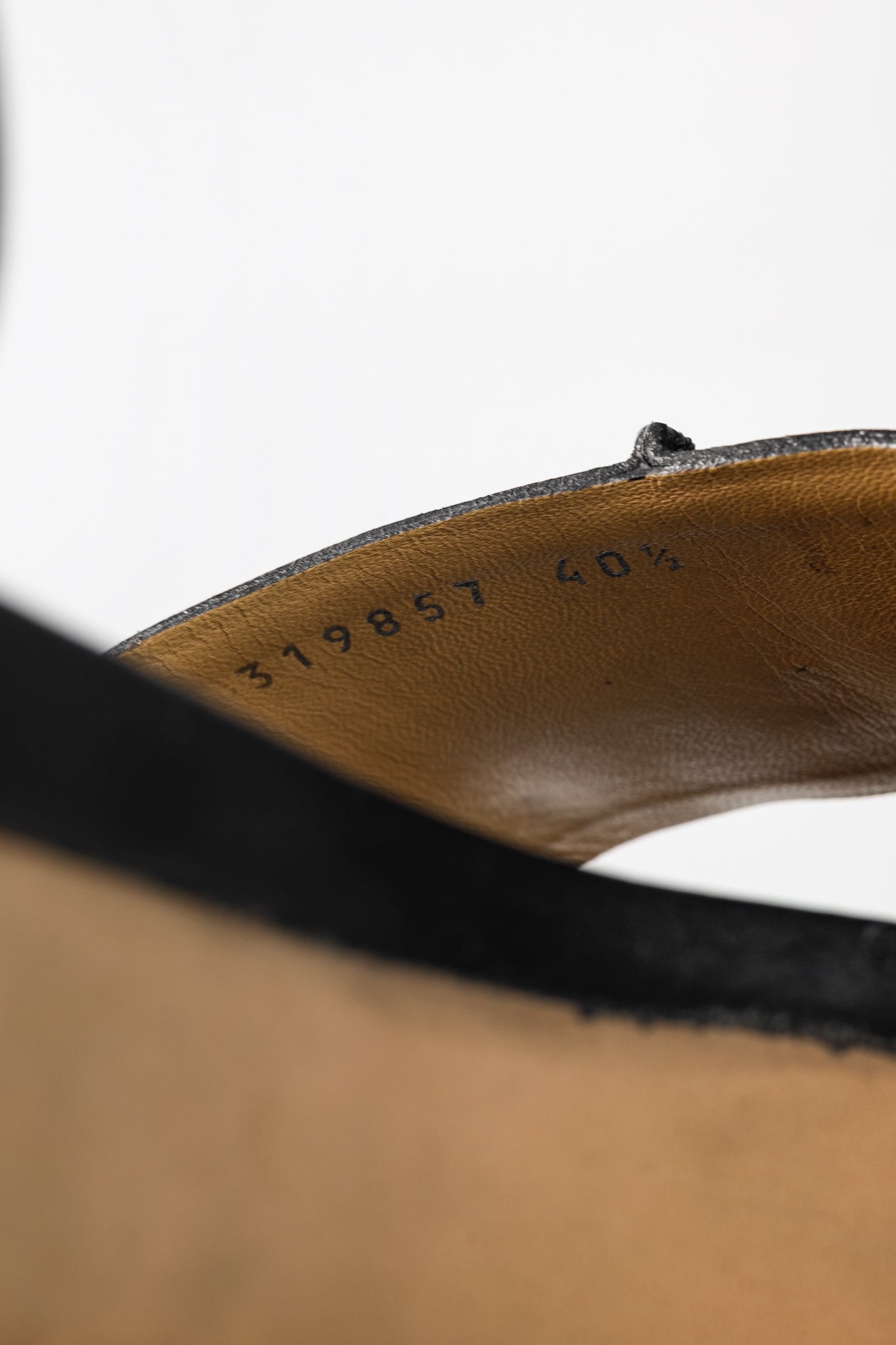 Balenciaga Black Pebbled Leather Ankle-Strap Flatform Sandals