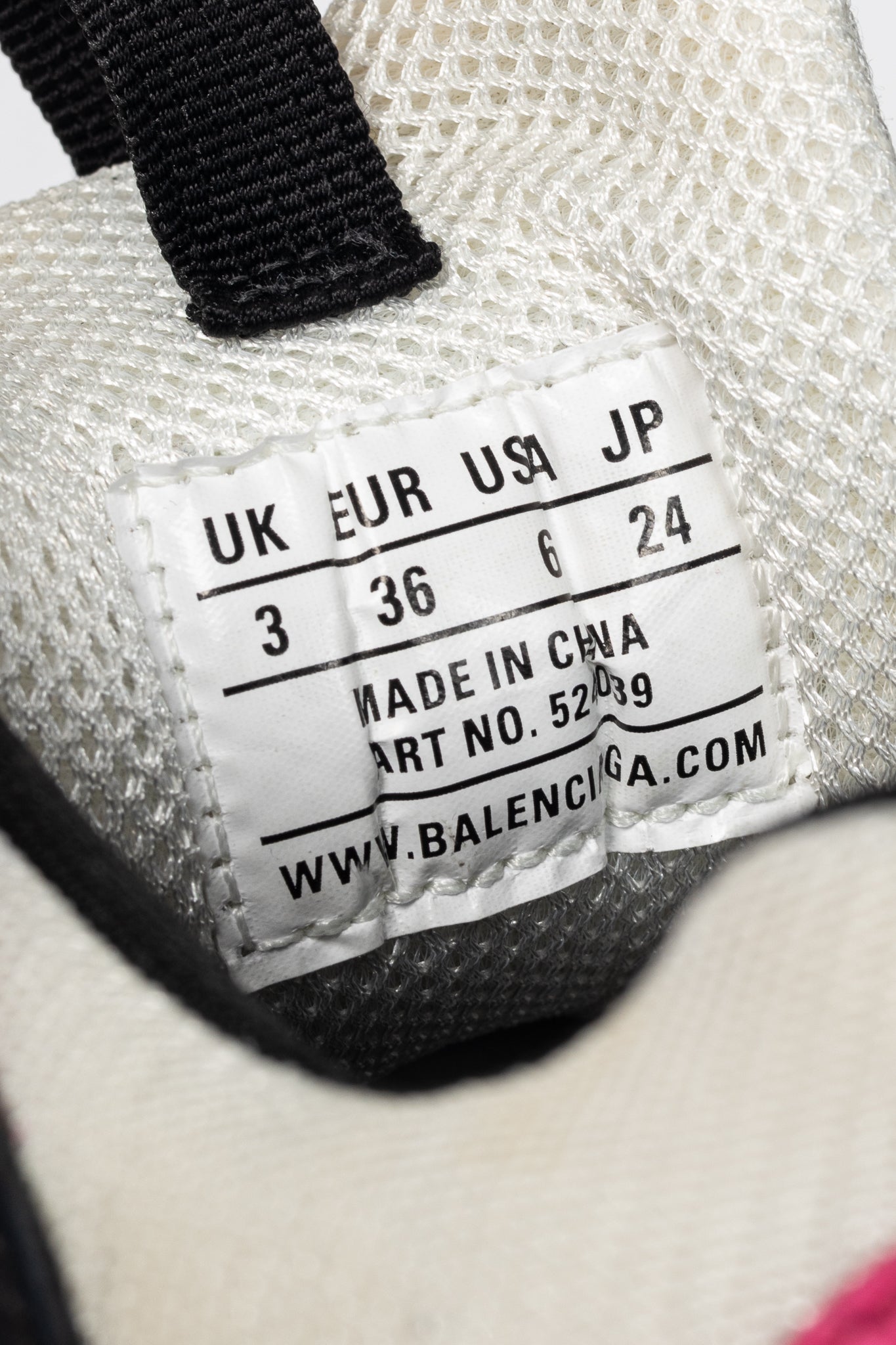 Balenciaga Triple S White, Black & Pink Chunky Low-Top Sneakers