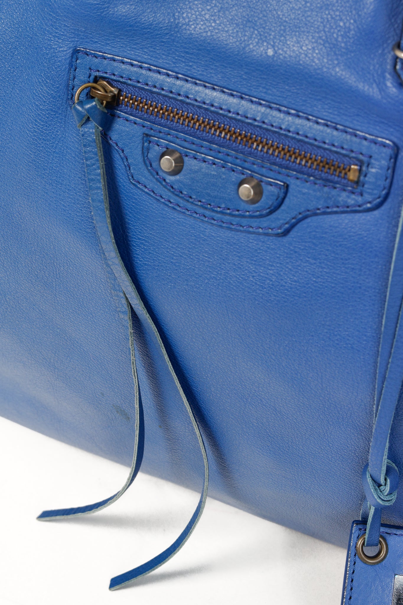 Balenciaga Papier A4 Tote Blue Soft Calfskin Bag