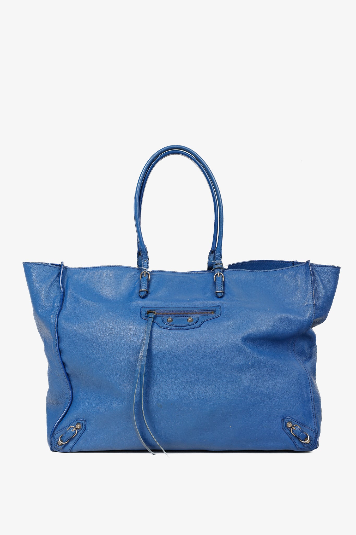 Balenciaga Papier A4 Tote Blue Soft Calfskin Bag