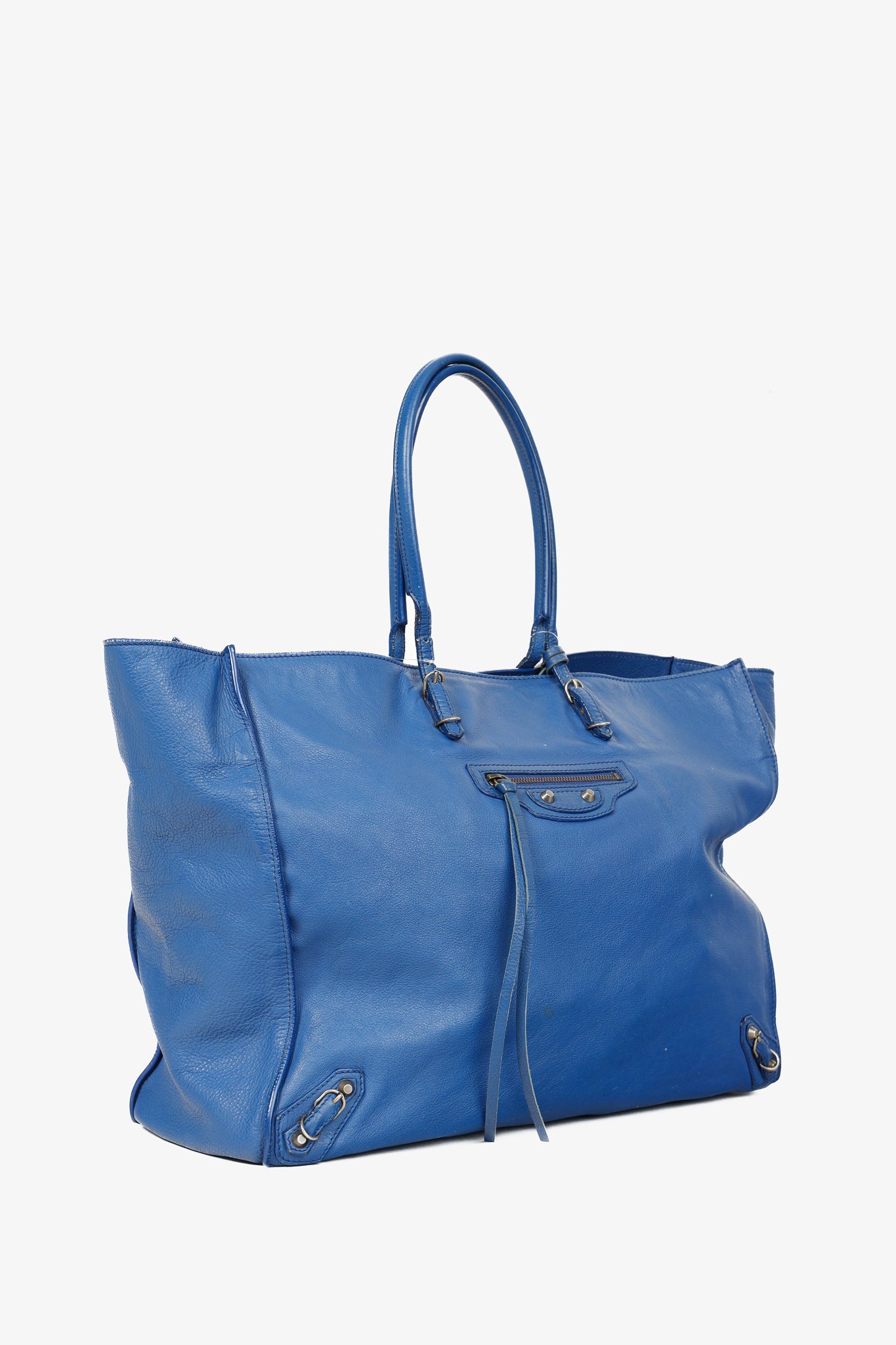 Balenciaga Papier A4 Tote Blue Soft Calfskin Bag