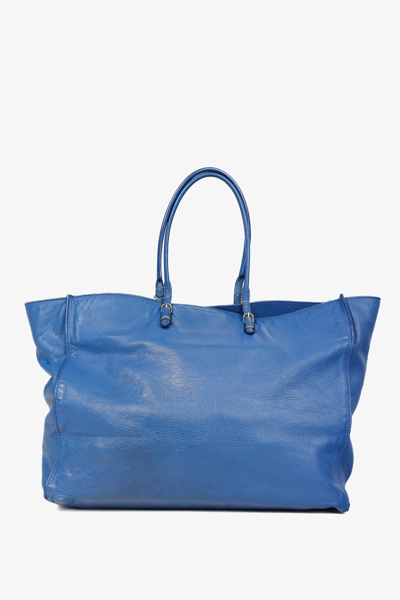 Balenciaga Papier A4 Tote Blue Soft Calfskin Bag