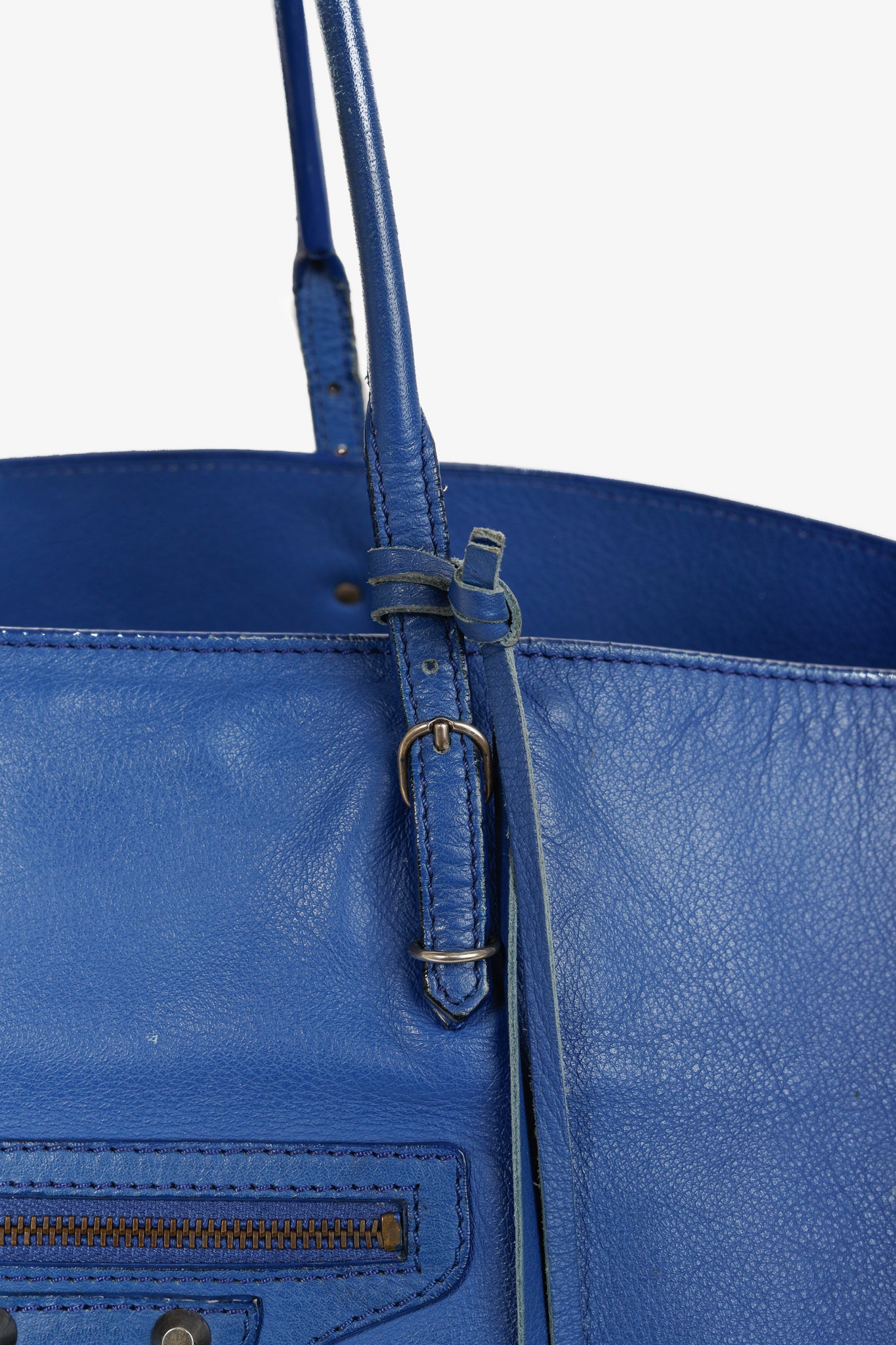 Balenciaga Papier A4 Tote Blue Soft Calfskin Bag