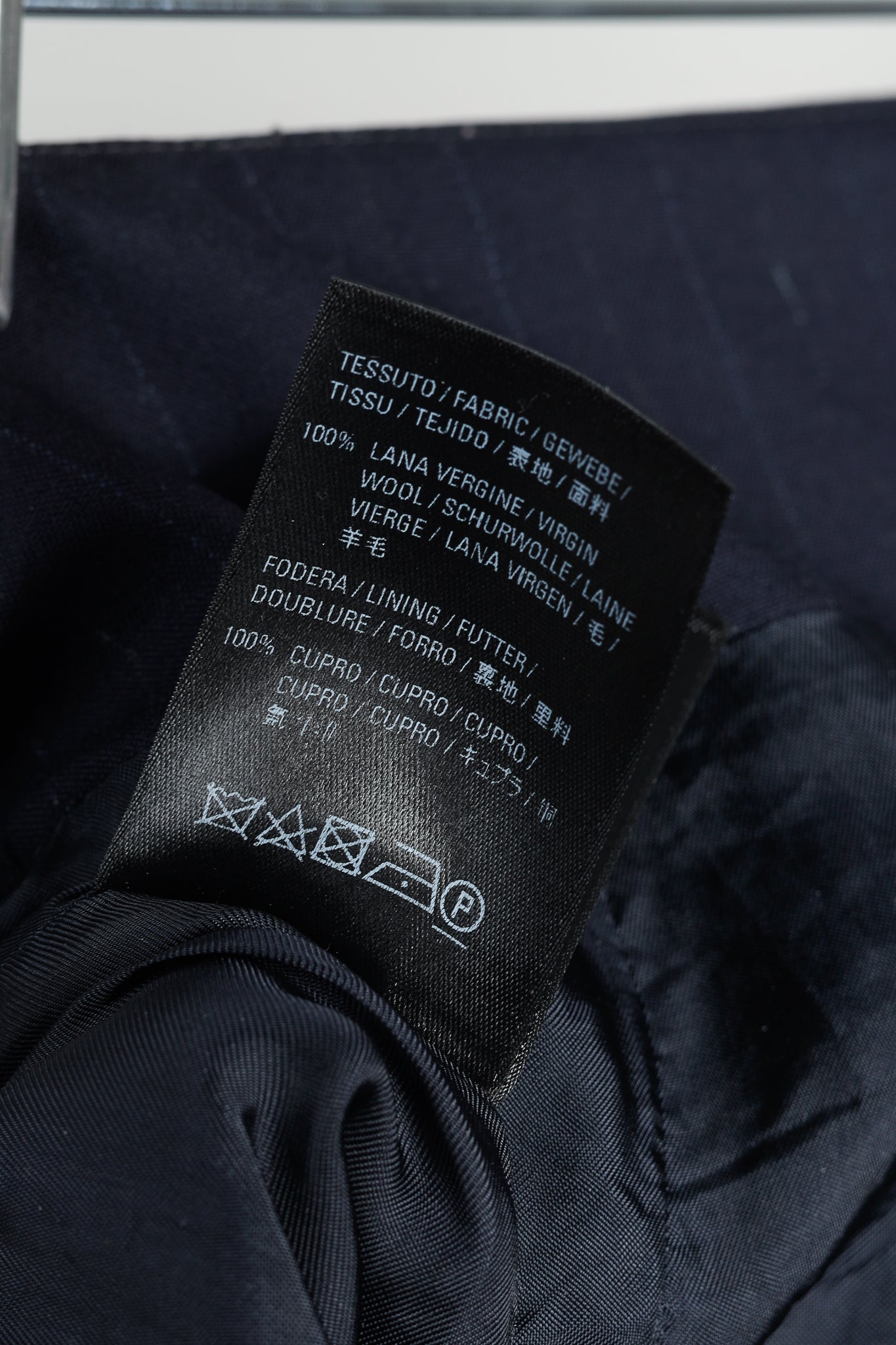 Balenciaga 2019 Navy Chalk Pinstripe Wool Trumpet Skirt