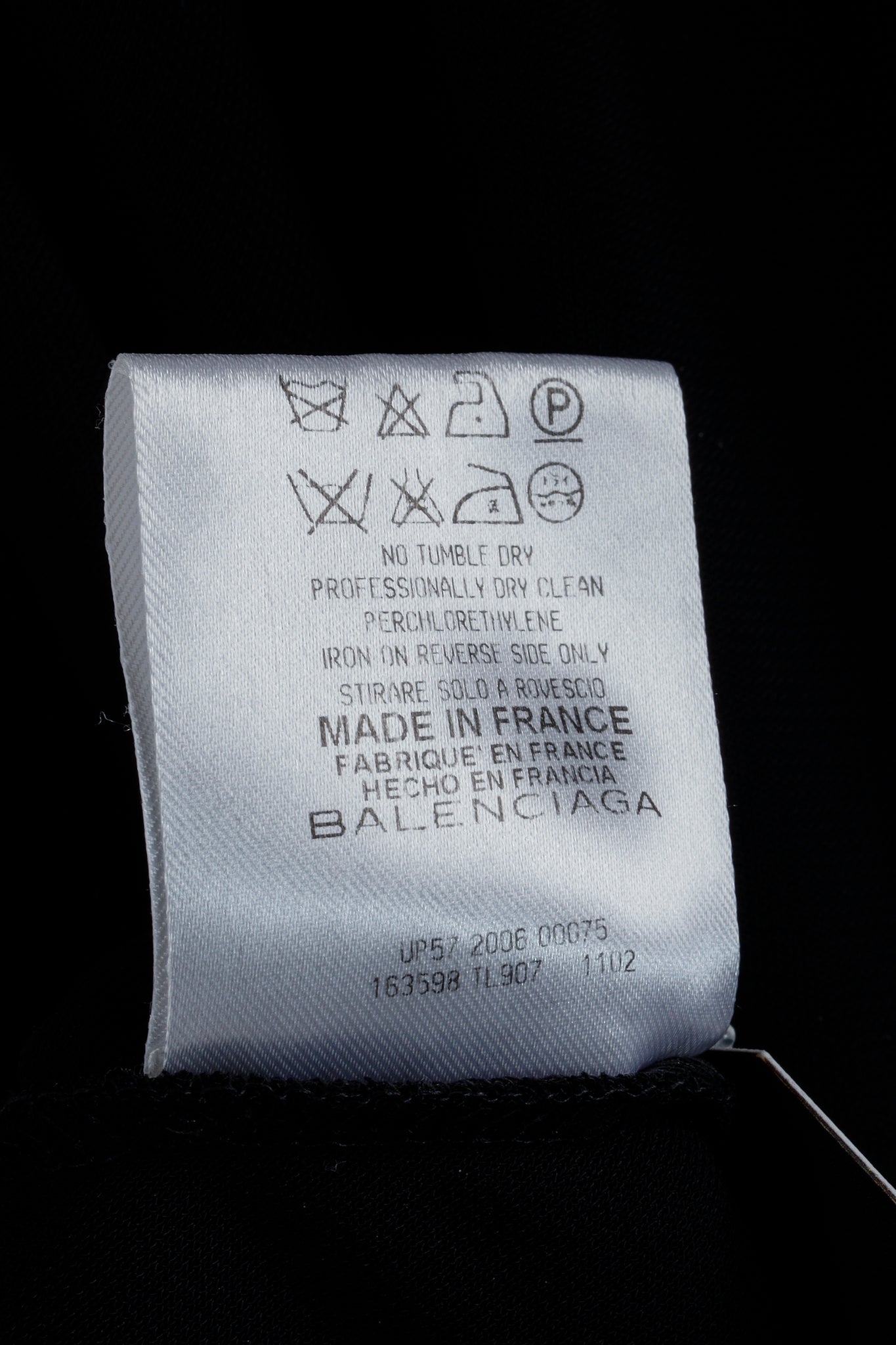 Balenciaga Black Draped Front Tie Top